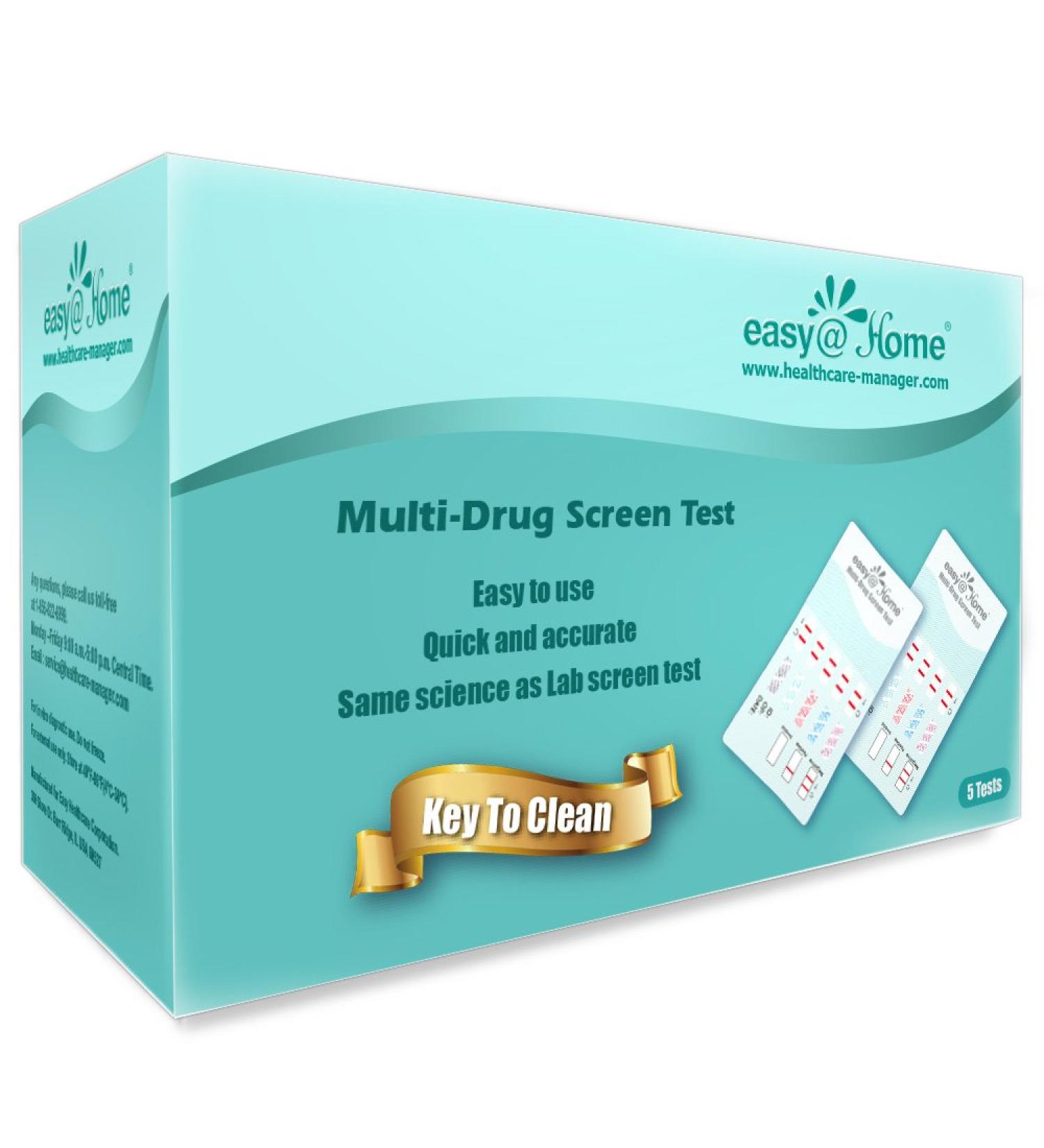 5 Pack EasyHome 6 Panel Instant Urine Drug Test - Most Sensitive Opiate/Opioids Test - MOP BUP BZO COC MTD OXY - #EDOAP-865 - Buy Online on GoSupps.com