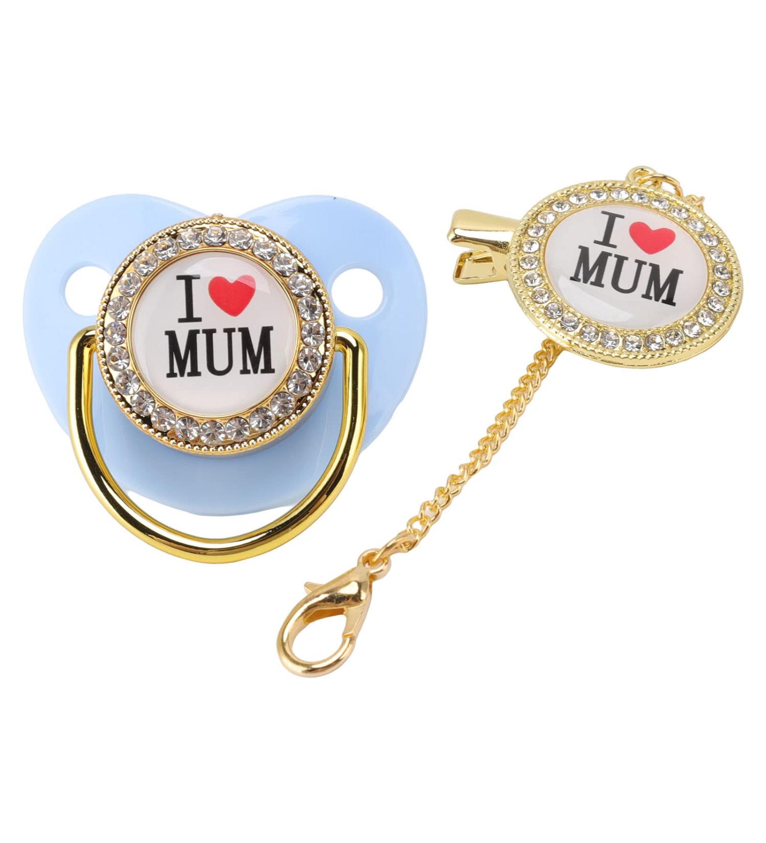 Shop BPA-Free Silicone Baby Pacifier with Clips - Soft Lightweight & Stylish for 6-18 Months (Blue) - Buy Online on GoSupps.com