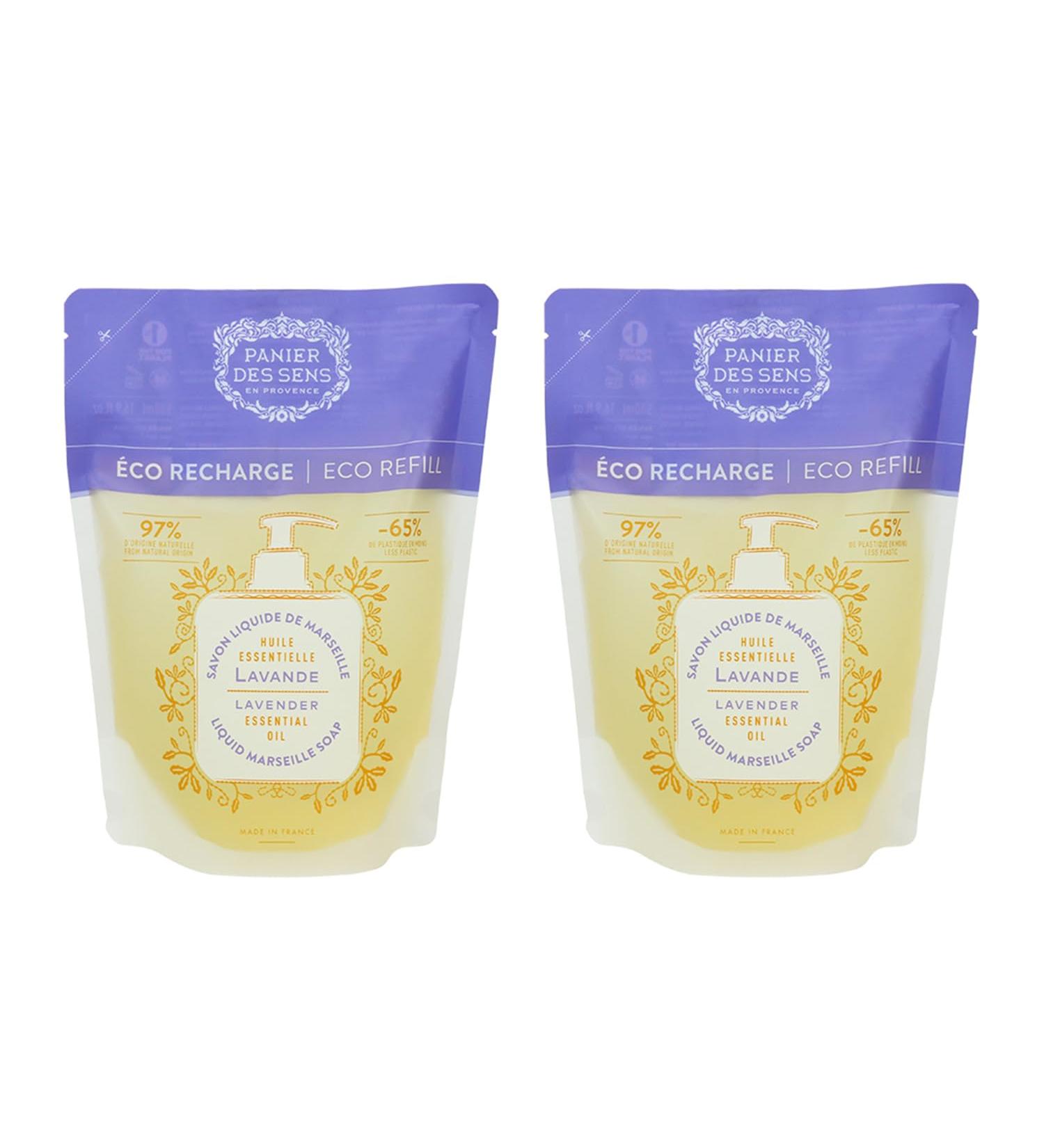 Buy Panier des Sens Marseille Lavender Liquid Soap Refill Bag - 2x500ml Made in France | International Shipping - Buy Online on GoSupps.com