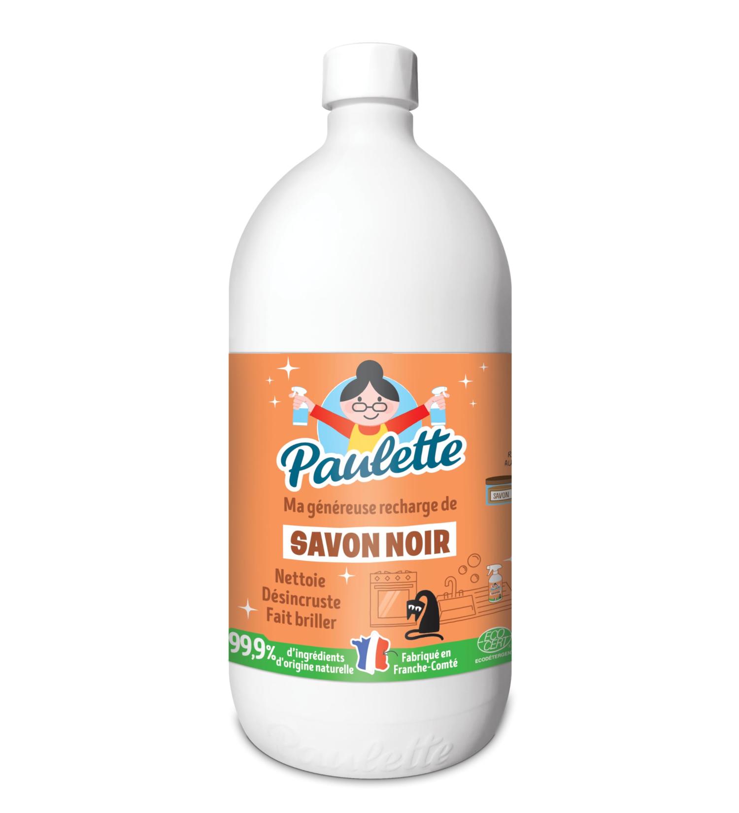 Paulette - Ecocert Ultra-Degreaser Household Multi-Surface Black Soap - Made in France - 1 L - Buy Online on GoSupps.com