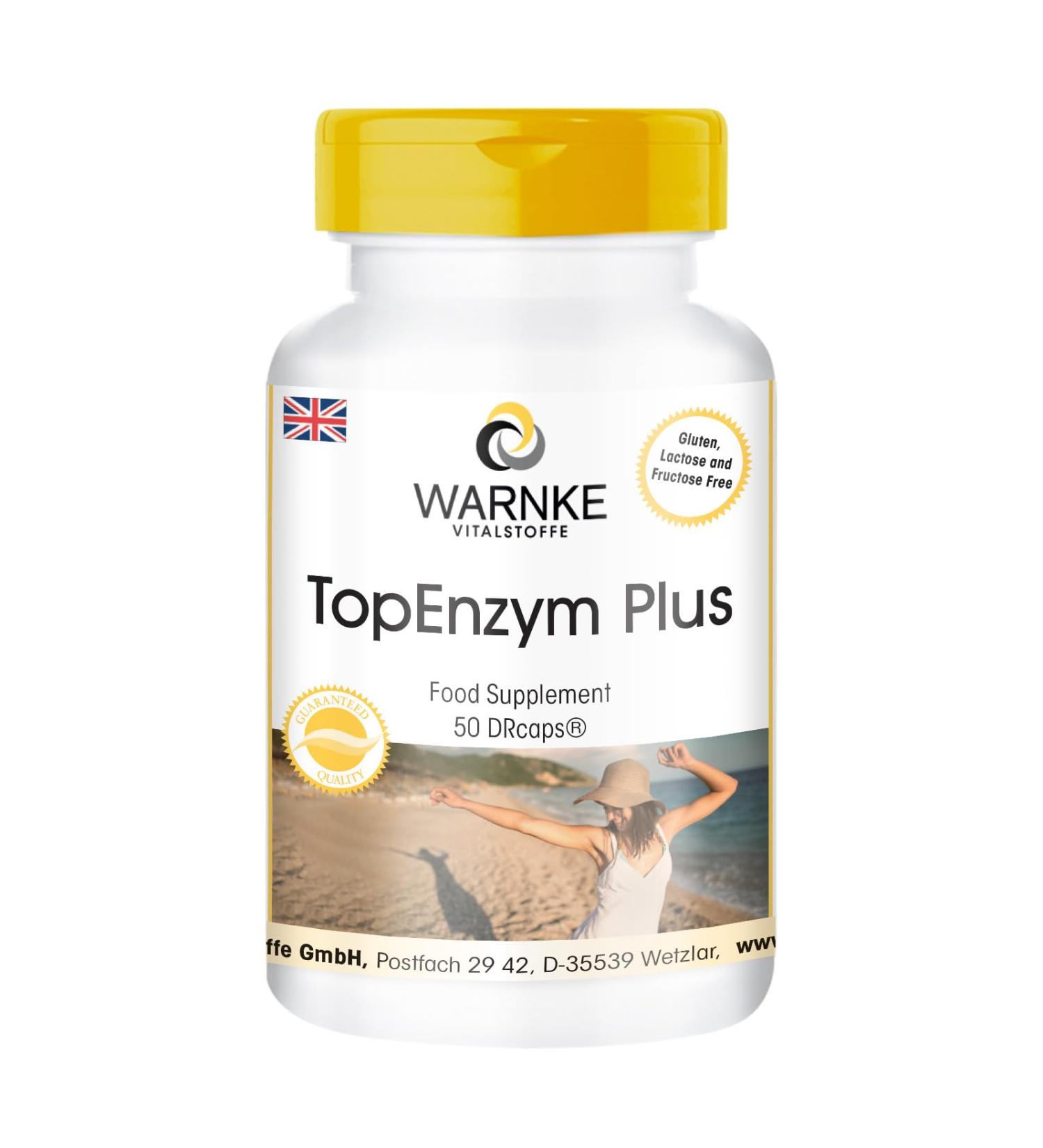 TopEnzym Plus Enzyme Complex 50 Delayed Release DR Capsules | Warnke Vitalstoffe - Buy Online on GoSupps.com