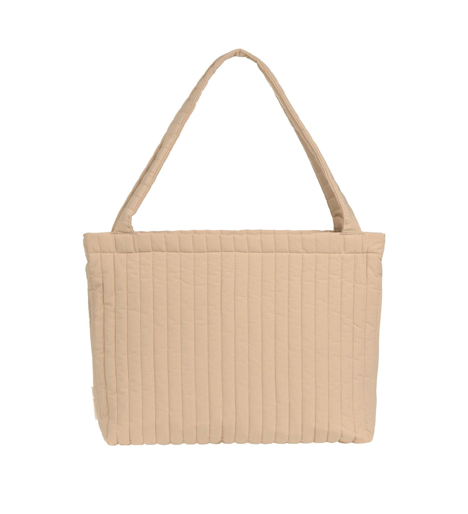 L SSIG Baby Diaper Bag Shopper with Stroller Attachment - Cotton Beige | Stylish & Functional eCommerce Shipping Worldwide - Buy Online on GoSupps.com