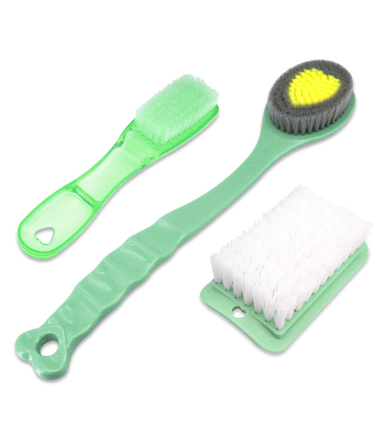 QiCheng&LYS Long Handle Hand Shower, Bath, Shoe, Laundry & Board Brush Set (Green, 2PCS) - Buy Online on GoSupps.com