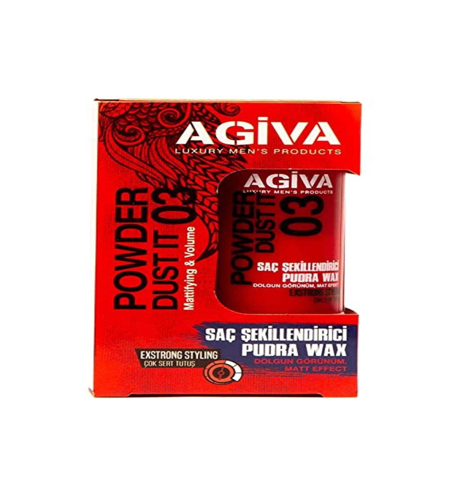 Agiva Hair Styling Powder Wax 03 Red Extra Strong Hold 0.71oz