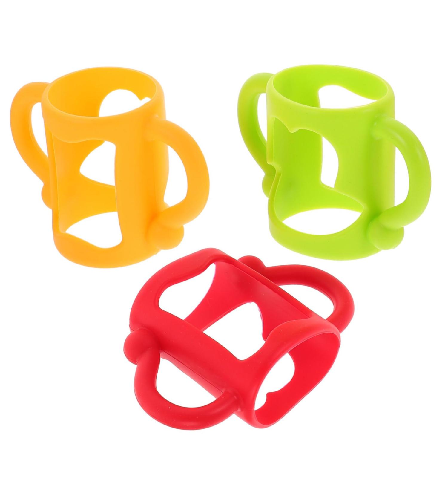 Abaodam 3 pcs Silica Gel Silicone Bottle Handle Wide Mouth Handle Bottle Holder Bottle Soft Handles Soft Handle Feeding Bottle - Buy Online on GoSupps.com