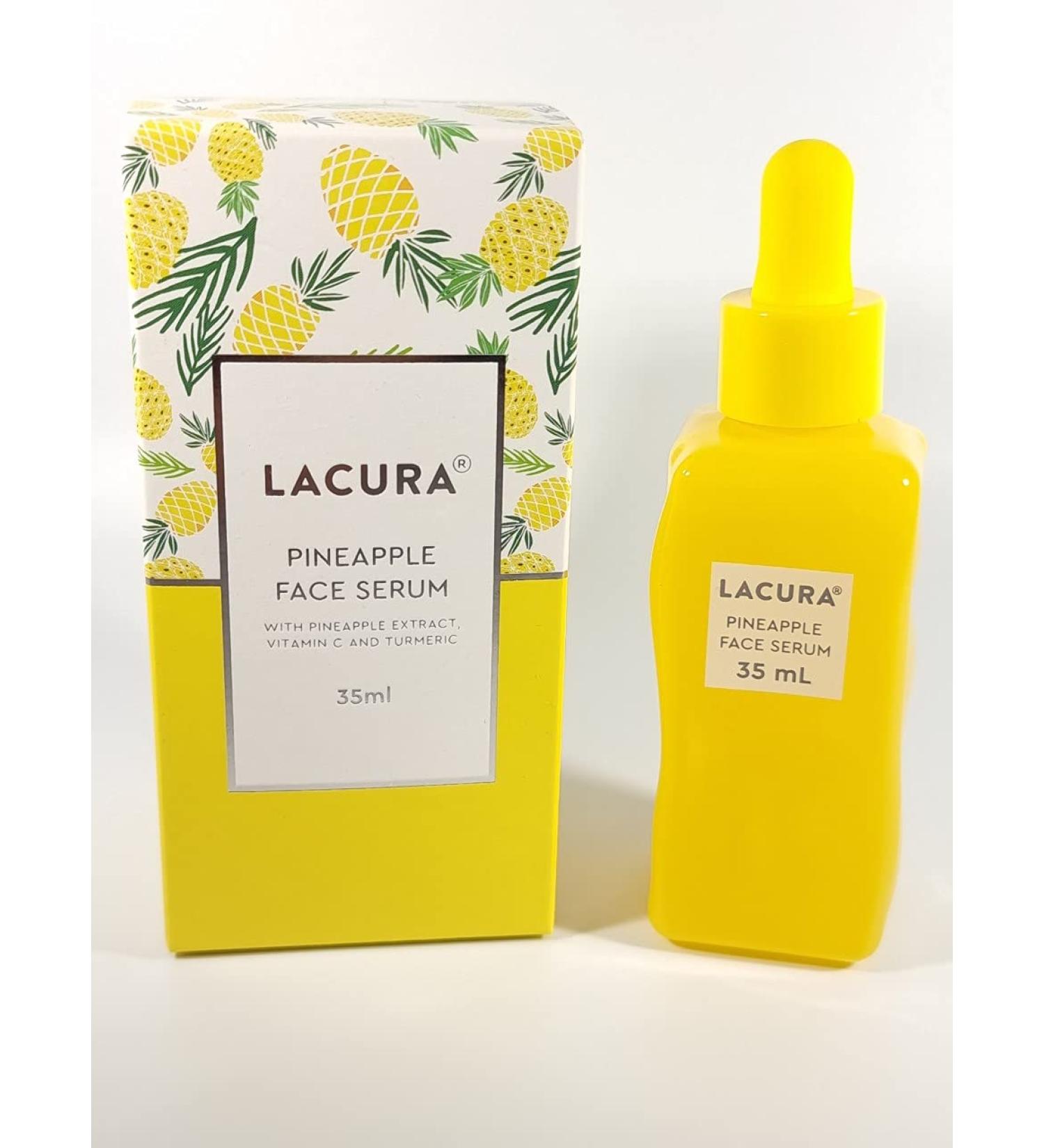 Lacura Pineapple Face Serum with Pineapple Vitamic C and Turmeric Cruelty Free - 35ml - Buy Online on GoSupps.com
