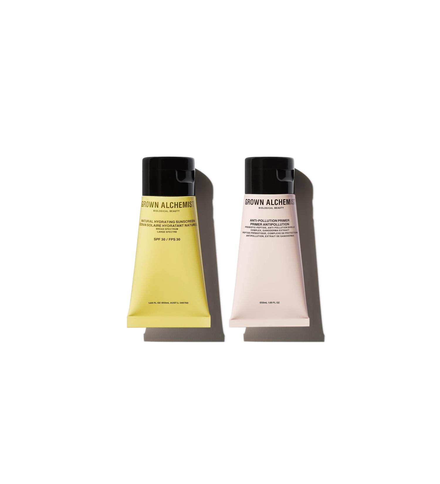 Grown Alchemist Save Face Kit Anti-Pollution Primer and Ultra-Sheer Natural Hydrating Sunscreen SPF 30 - Lightweight Cream Boosts Hydration - Silicone-Free With Natural Zinc Oxide - For All Skin Types - Buy Online on GoSupps.com