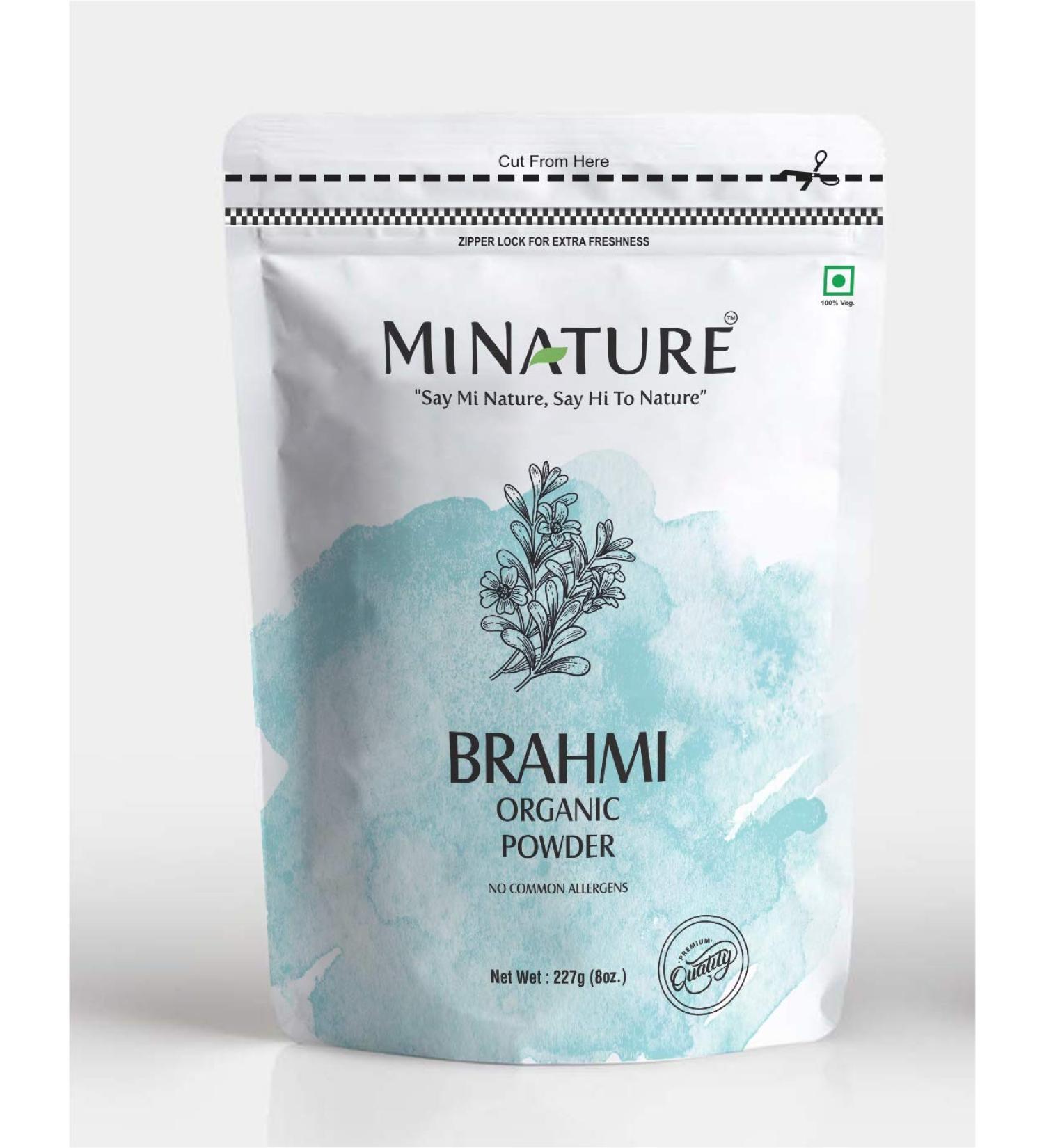 USDA Organic Brahmi Powder (Bacopa Monnieri) - 8 OZ - Promotes Learning & Hair Growth - Buy Online on GoSupps.com