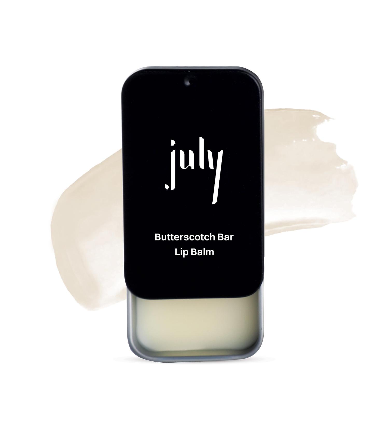 July Butterscotch Bar Lip Balm - 24HR Moisturization SPF 15 Hydrating Jojoba & Almond Oil for Dry Lips - 10g Unisex - Buy Online on GoSupps.com