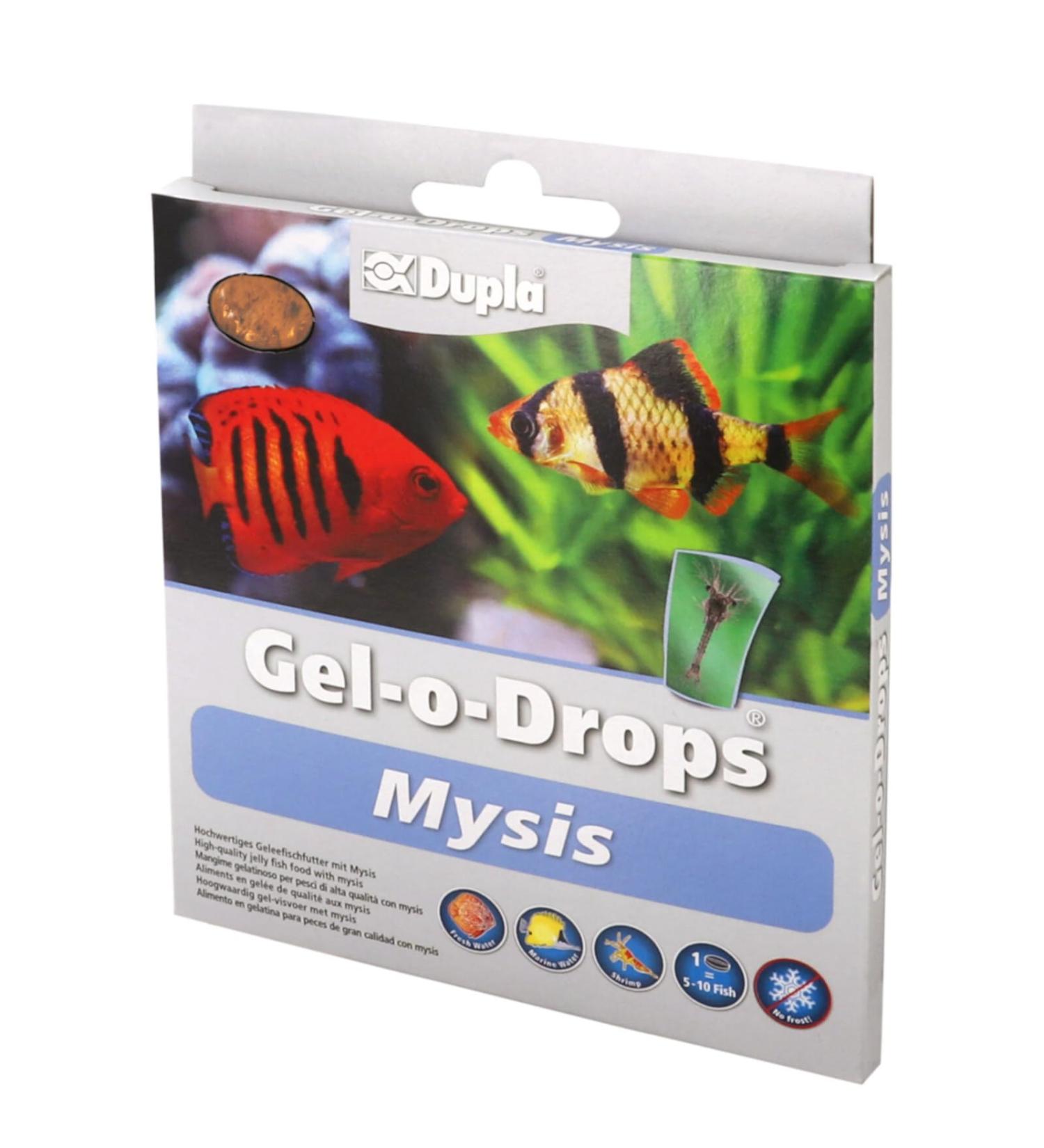 Dupla Gel-o-Drops Mysis Ornamental Fish Food - 12 x 2g - Fish Food: Small Floating Shrimps with High Protein and Fat Content