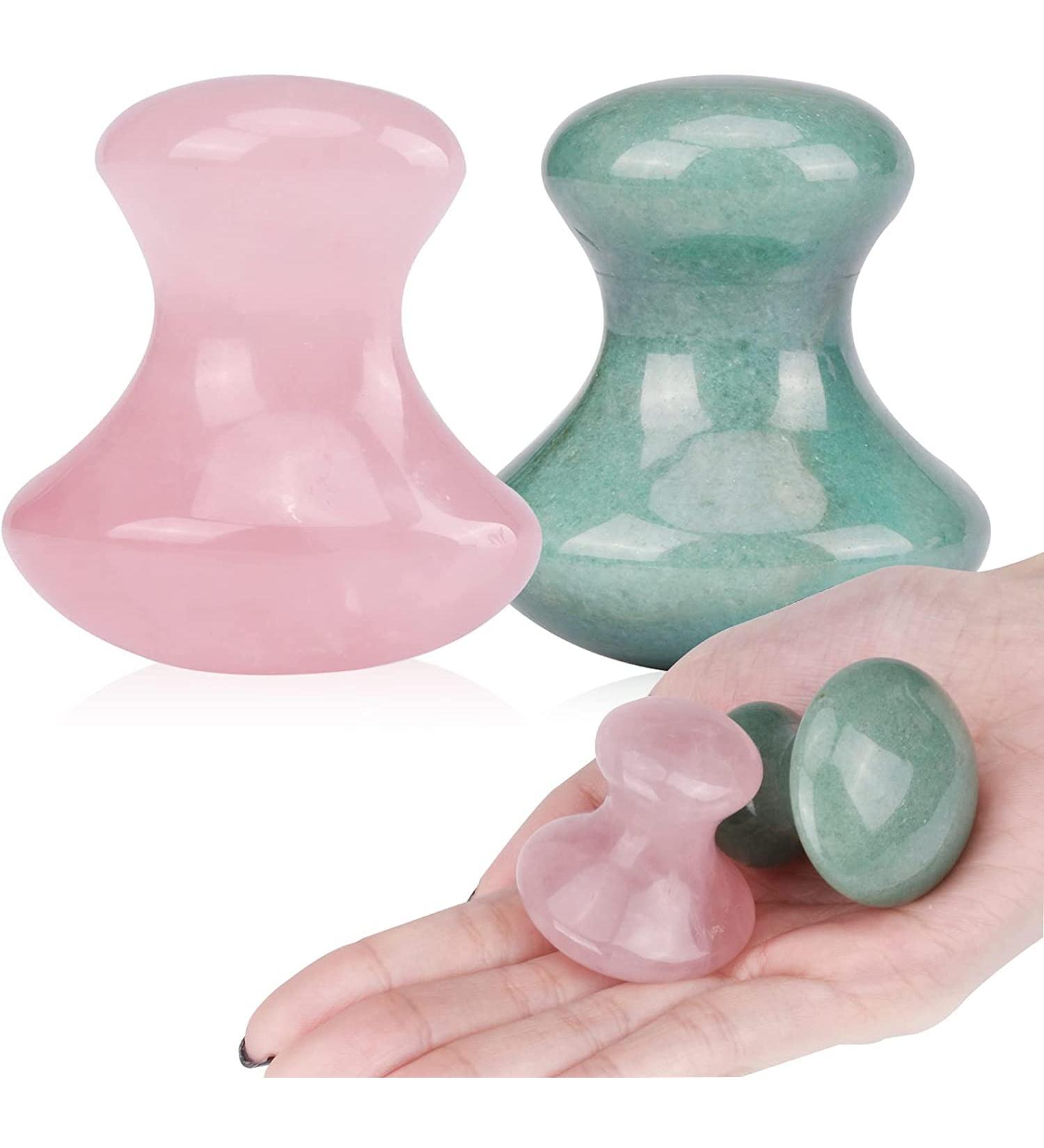 Buy Ideayard Gua Sha Massage Tool | Natural Mushroom Shape Guasha Board for Spa Relaxation & Wrinkle Removal (Rose Quartz & Aventurine) - International Shipping Available - Buy Online on GoSupps.com