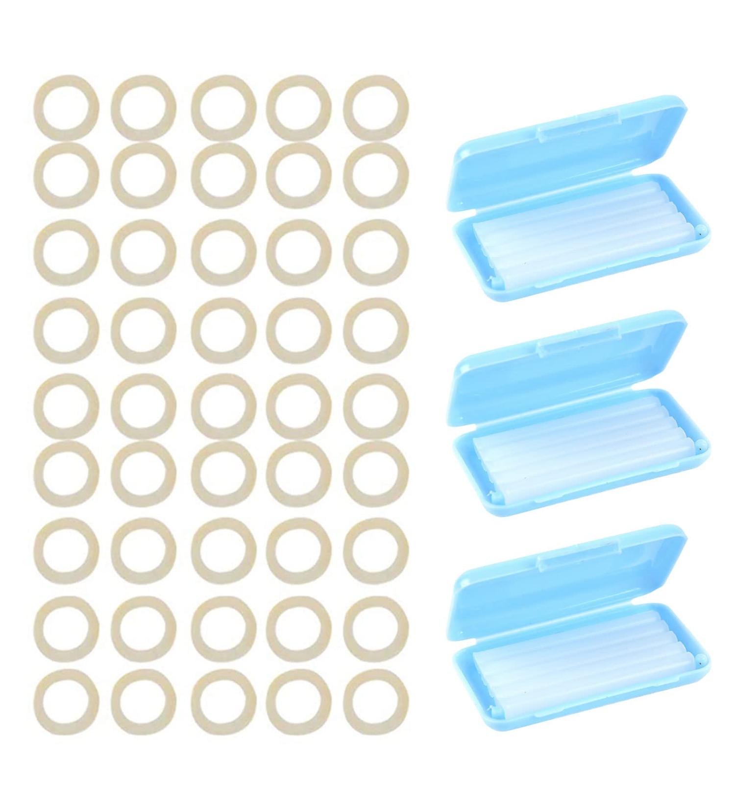 Elastic Teeth Rubber Bands (300 Pieces) & Orthodontic Wax (3 Pieces) for Braces Relief - Streak Dental Wax for Pain & Irritation - Buy Online on GoSupps.com