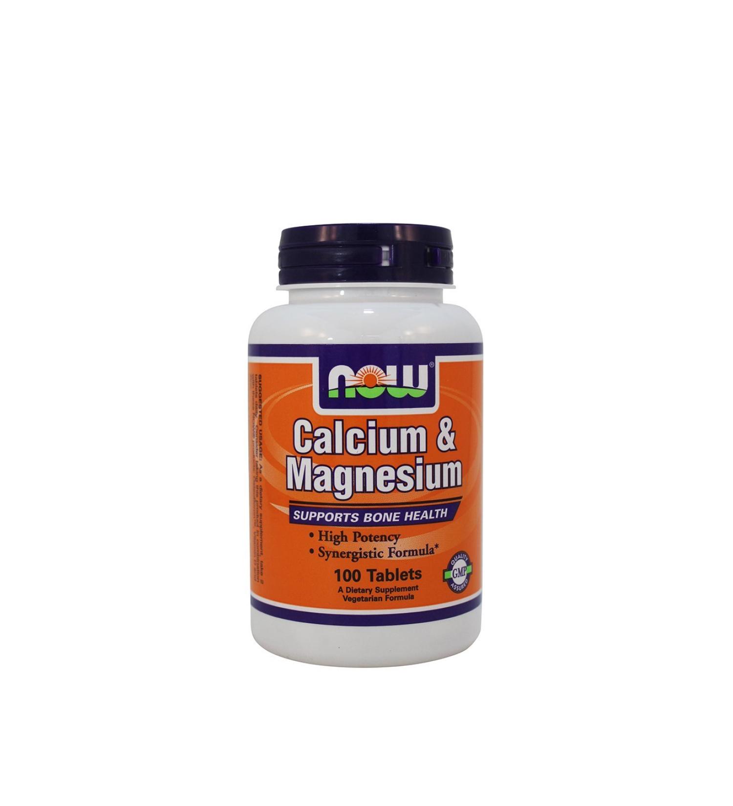 NOW Calcium/Magnesium 1000/500 mg 100 Tablets (Pack of 3) - Buy Online on GoSupps.com
