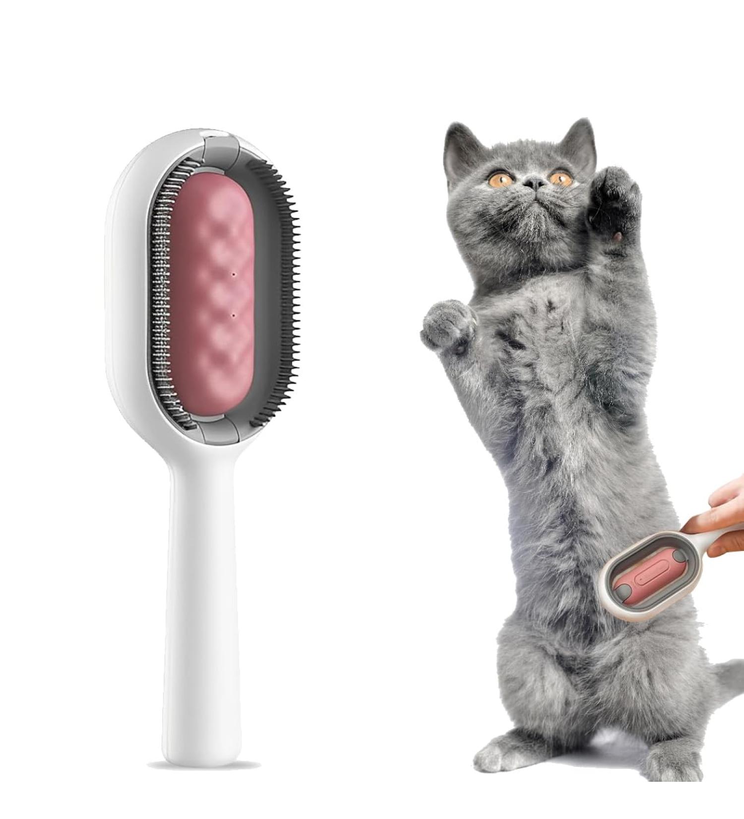 Universal Cat Brush for Long & Short Haired Cats - Cats Ridge Water Brush & Hair Remover | Rosa - Buy Online on GoSupps.com