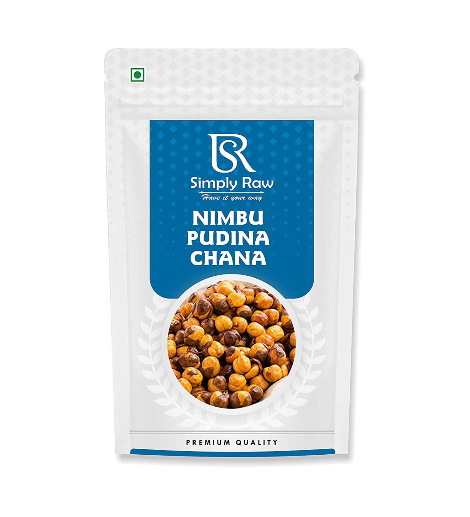 Santosh Enterprises Organic World Roasted Nimbu Pudina Masala Spicy Flavoured Chana Lemon 200 g