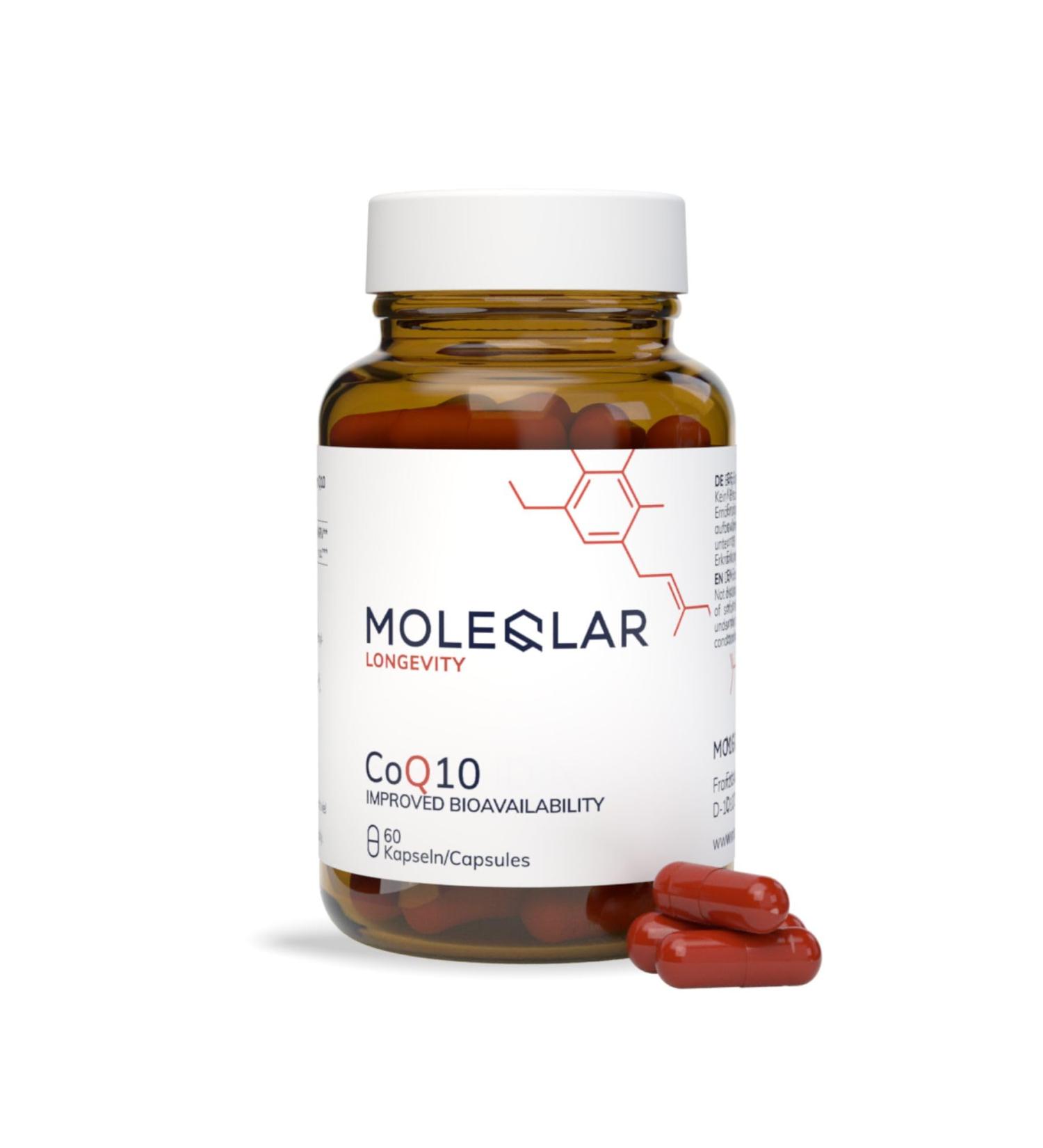  MoleQlar MoleQlar 60 capsules of coenzyme Q10 bioidentical Ubiquinone from fermentation Q10Vital brand raw material monthly intake - Buy Online on GoSupps.com