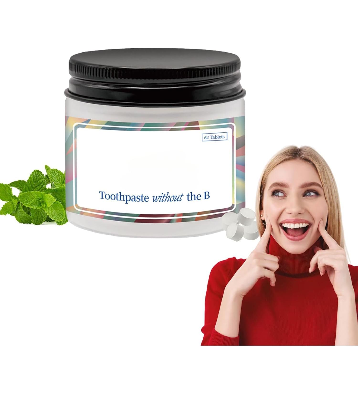 Eco-Friendly 2 in 1 Nano Hydroxyapatite Toothpaste Tablets - Fluoride-Free Enamel-Friendly Natural Coconut Mint Flavor - Perfect for Travel (62 Count - Buy Online on GoSupps.com