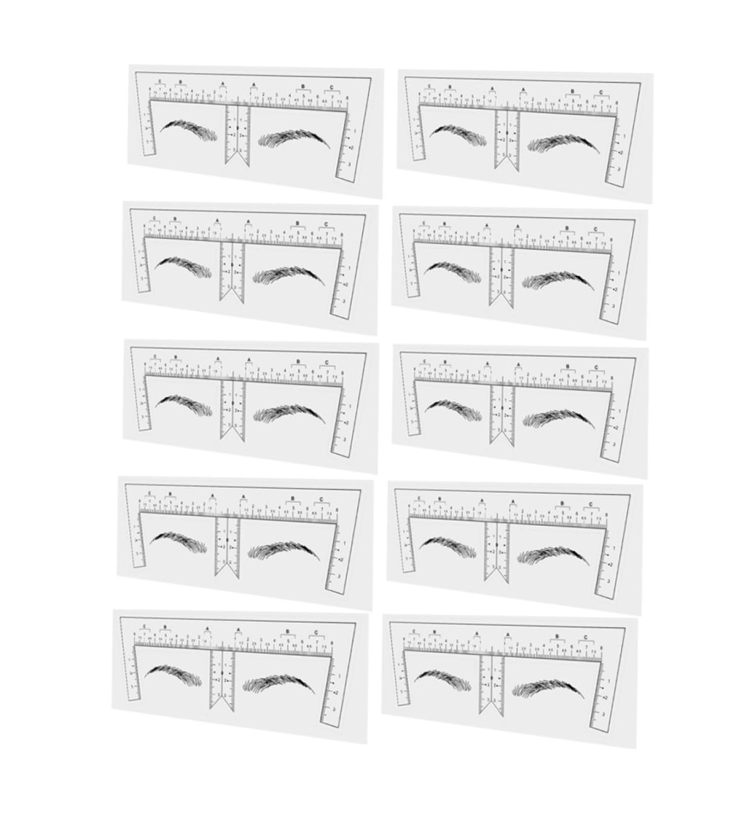 Gogogmee 100pcs Eyebrow Design Ruler Tool Shape Eyebrow Ruler Brow Shaping Template Eyebrow Trimming Supplies - Buy Online on GoSupps.com