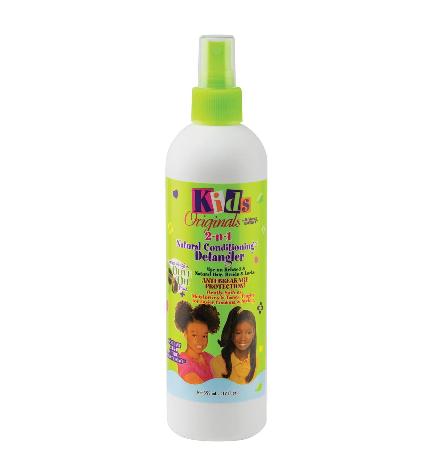 Originals by Africa's Best Kids 2-n-1 Natural Conditioning Detangler  12oz Bottle  Formulated with Extra Virgin Olive Oil  For Natural  Texturized  or Relaxed Hair