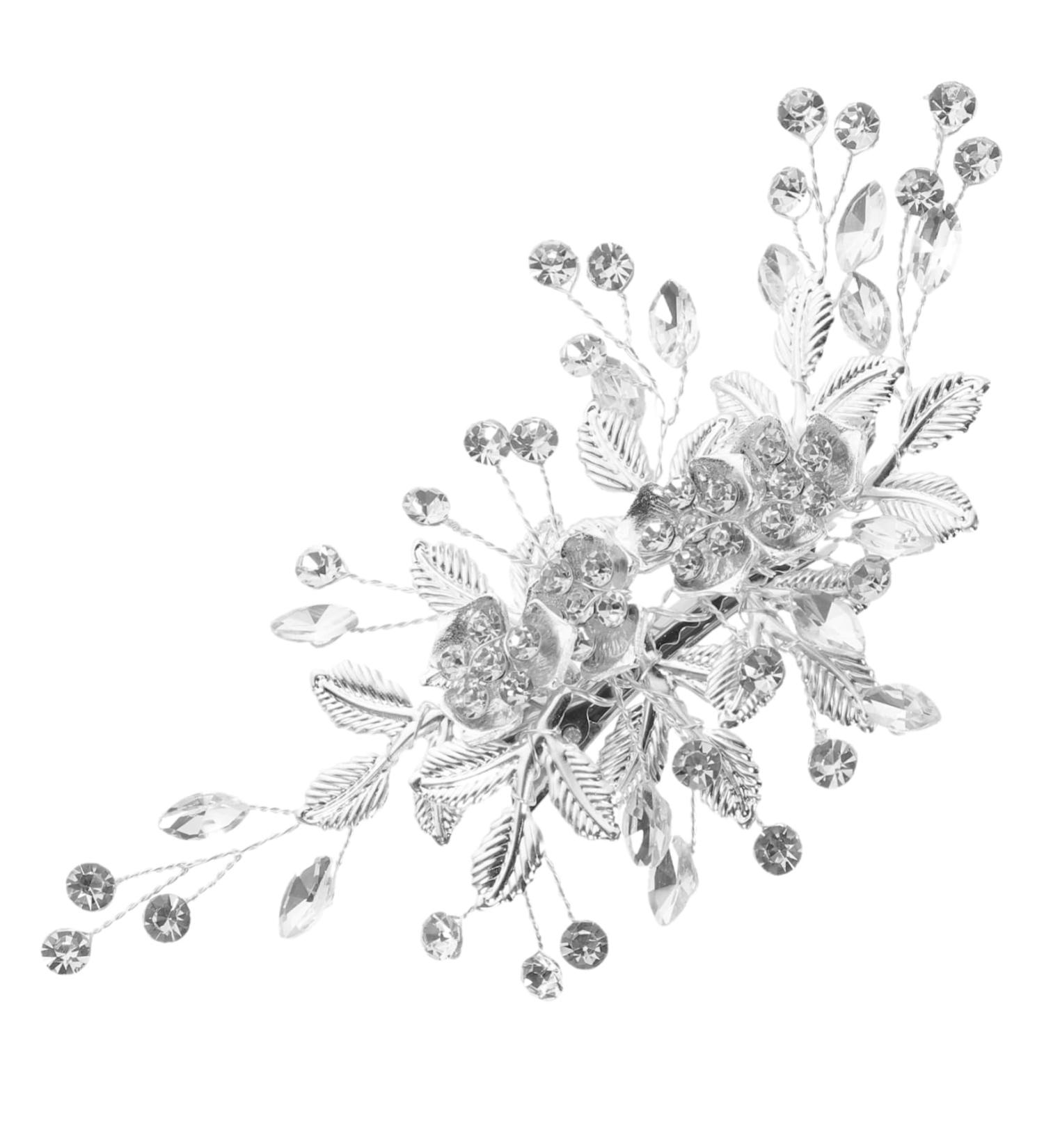 MAGICLULU Wedding Hair Clips Tiara Hair Barrettes Rhinestone Bobby Pins Hair Pin Silver Hair Clip Bridal Rhinestone Headpieces Rhinestone Hair Clip Hair up Miss Rhinestones Zinc Alloy - Buy Online on GoSupps.com