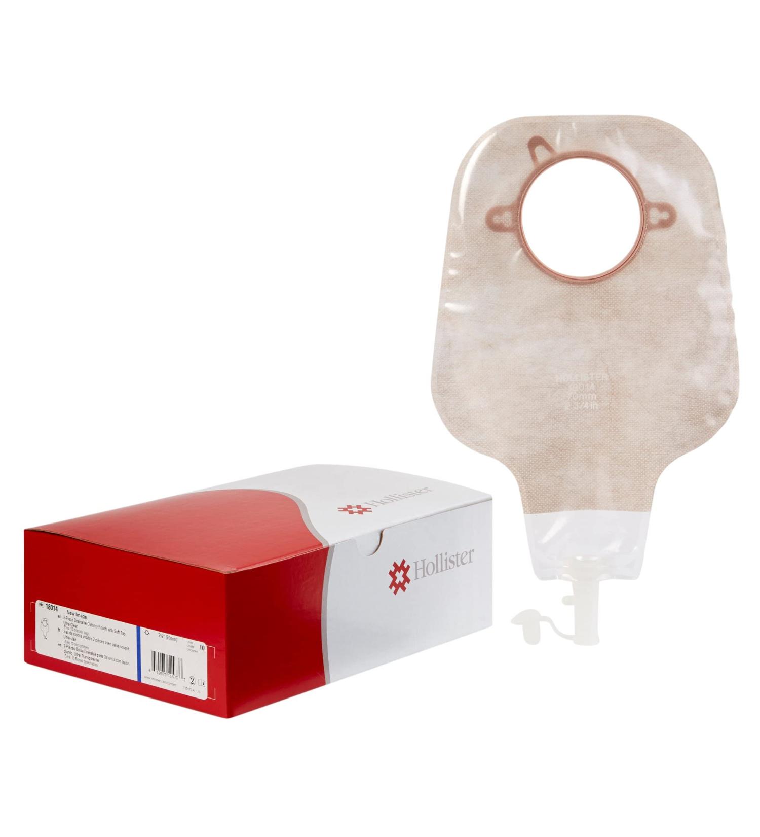 Buy New Image High Output Ultra Clear Drainable Pouches - 10/Box | Size 2-3/4" Flange | International Shipping Available - Buy Online on GoSupps.com