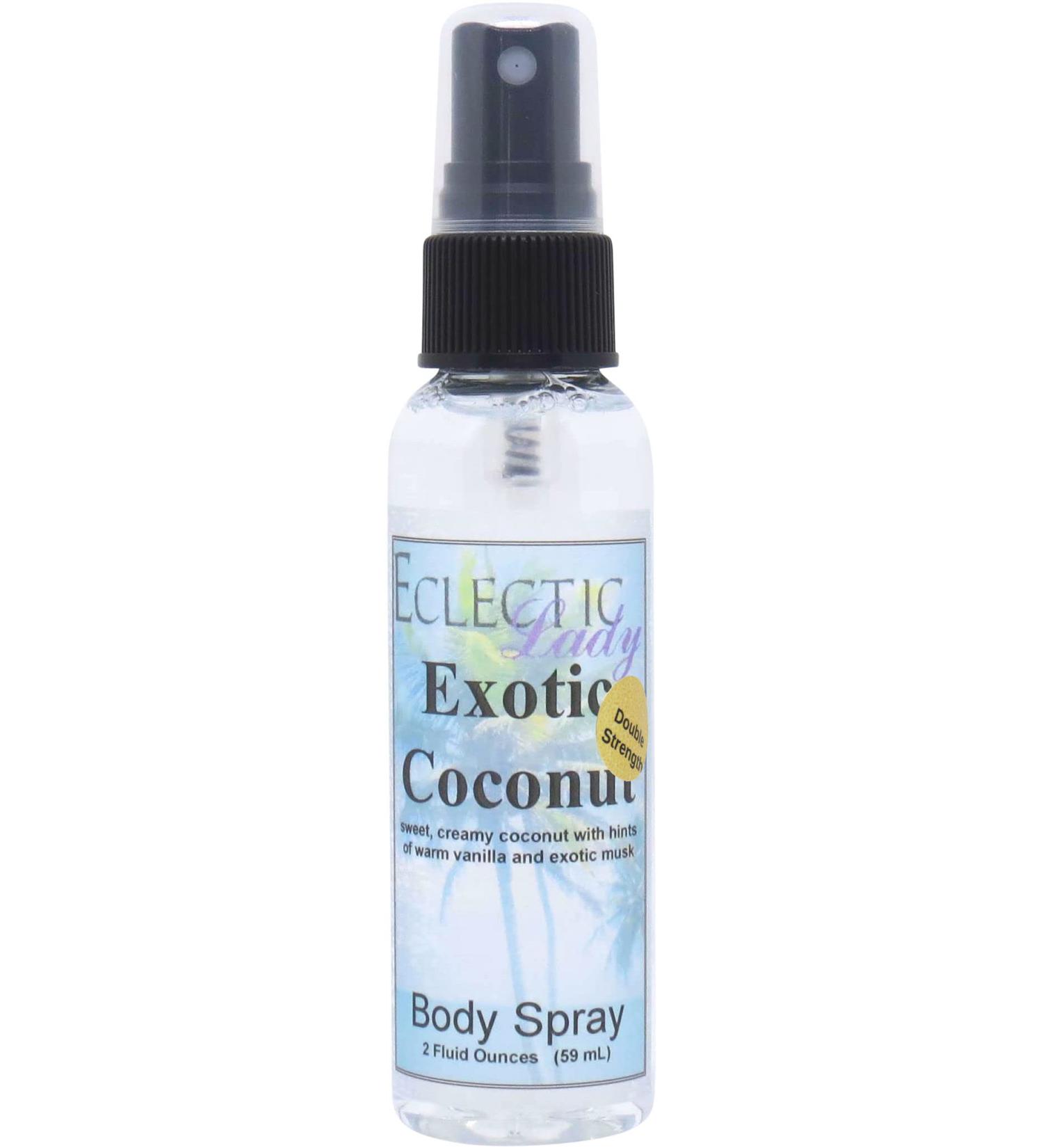 Exotic Coconut Body Spray (Double Strength) 2 ounces Body Mist for Women with Clean Light & Gentle Fragrance Long Lasting Perfume with Comforting Scent for Men & Women Cologne with Soft Subtle 2 Fluid Ounces (Double Strength) - Buy Online on GoSupps.com
