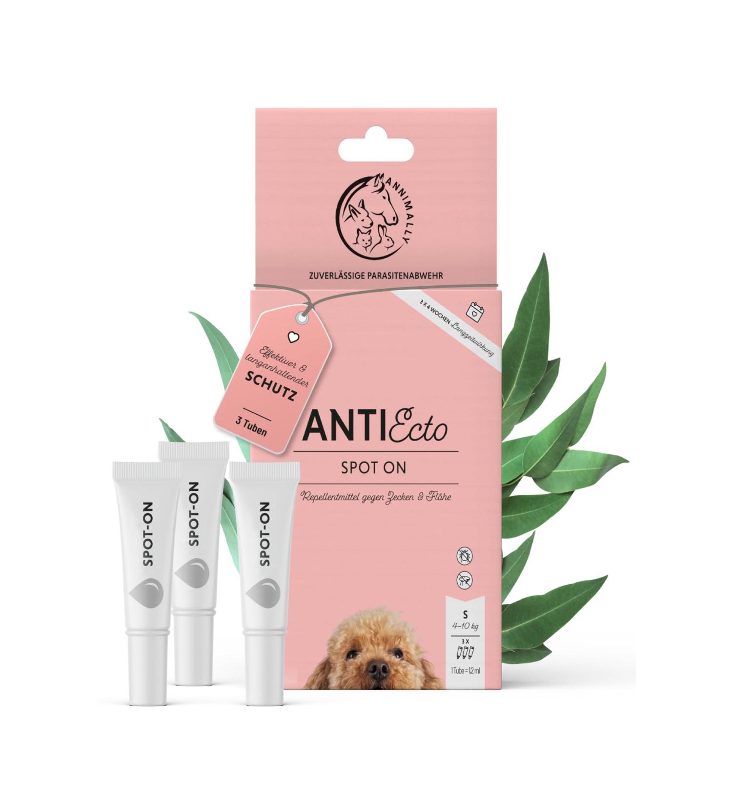 Annimally Flea and Tick Protection Spot On for Dogs - Effective Long-Lasting Tick Remedies for Small Dogs (4-10kg) - 3-Month Flea and Tick Defense - Buy Online on GoSupps.com