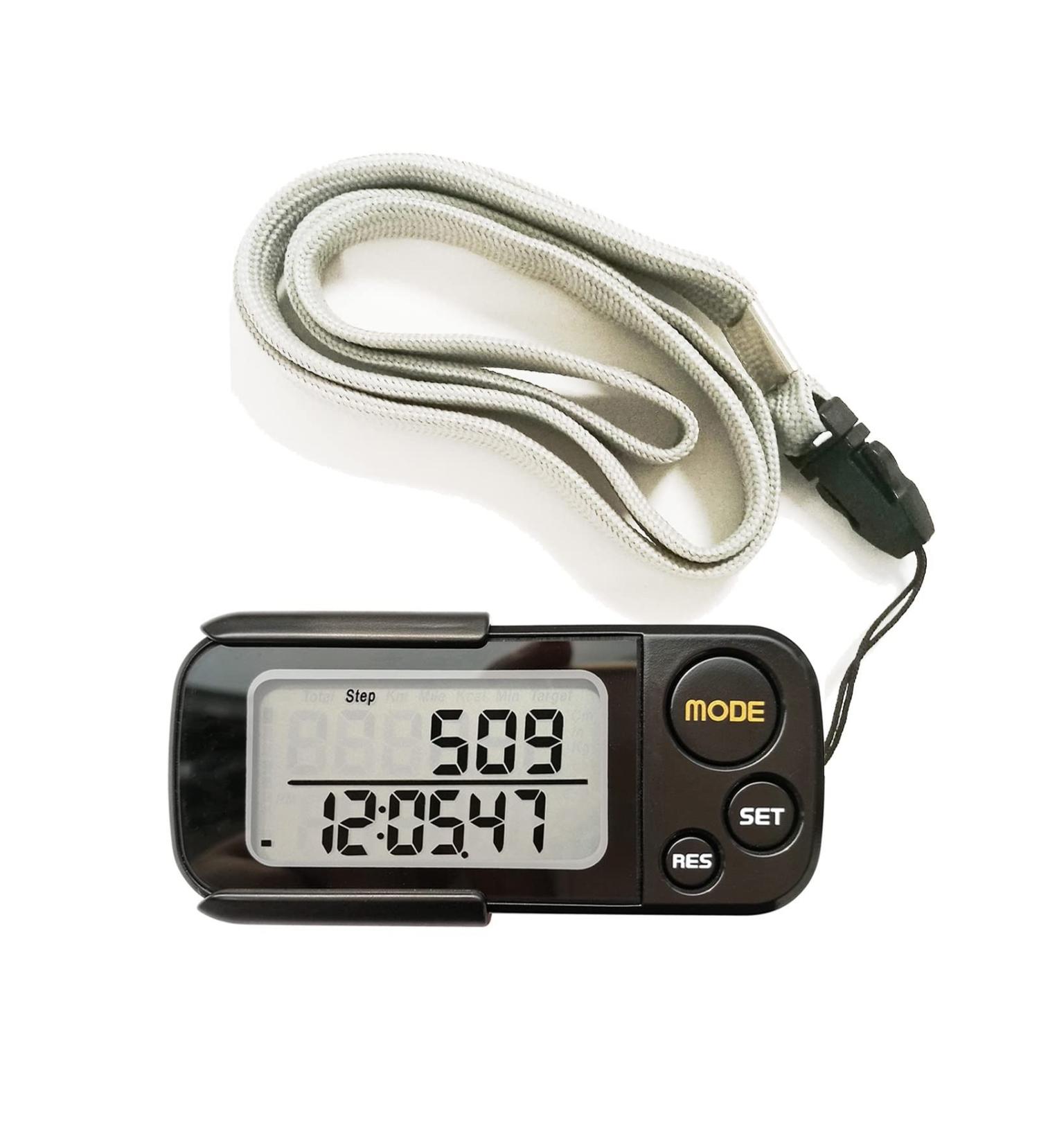 Preferred 3D Sensor Pedometer - No App No Bluetooth Simple Operation Fitness Tracker for Men & Women | Step Distance Calorie Counter with Clip - Compact & Lightweight (75mm x 32mm Black) - Buy Online on GoSupps.com