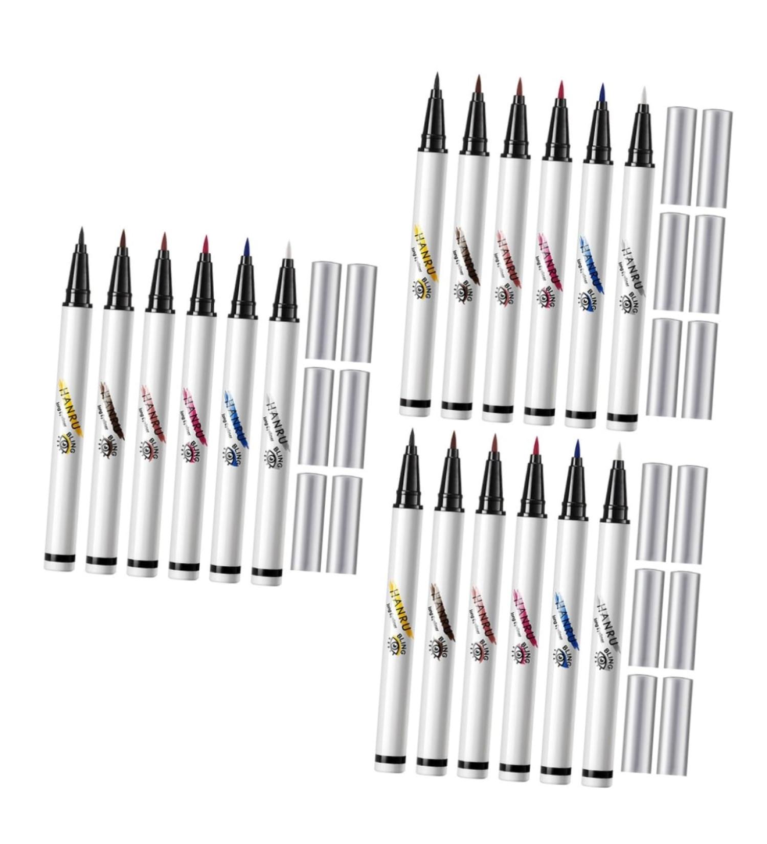 18 Pcs Eyeliner Pencil Lasting Eyeliner Ultra-fine Felt-tip Eyeliner Tool Miss Abs - Buy Online on GoSupps.com