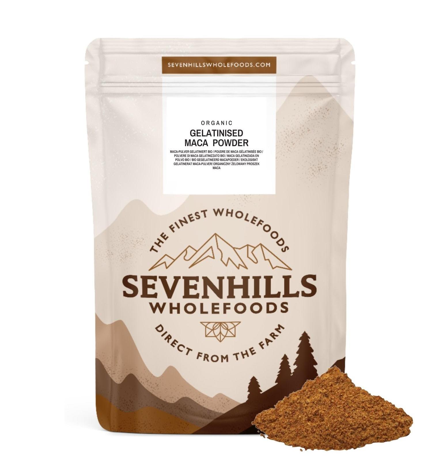 Sevenhills Wholefoods Organic Gelatinised Maca Powder 500g - Energizing Superfood - Buy Online on GoSupps.com