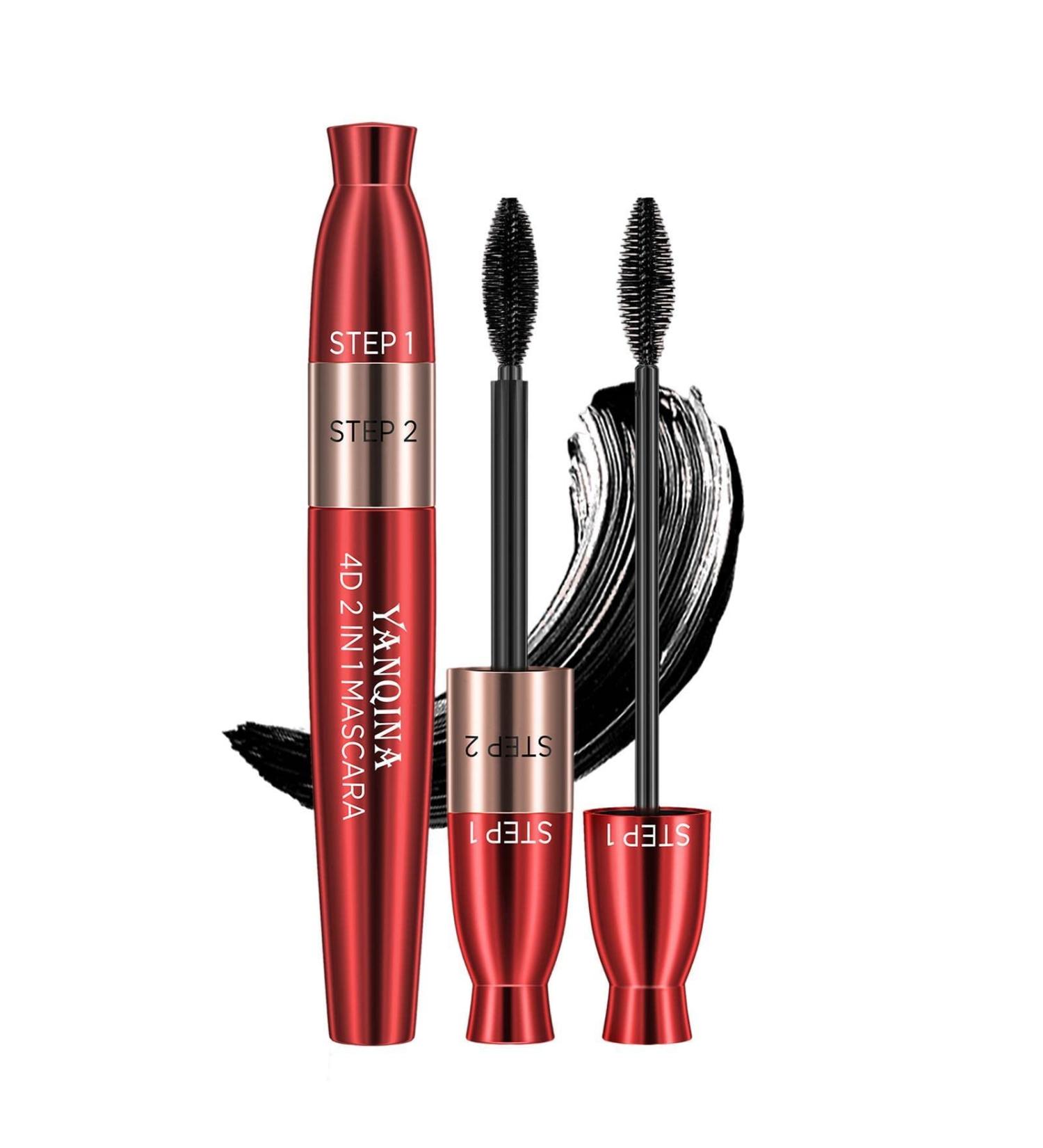 2 Fiber Lash Mascara Lengthening Tubing Mascara for Bold Volume with Dry Fiber Formula Waterproof Black Fiber Mascara for Sensitive 2 Pcs Mascara - Buy Online on GoSupps.com
