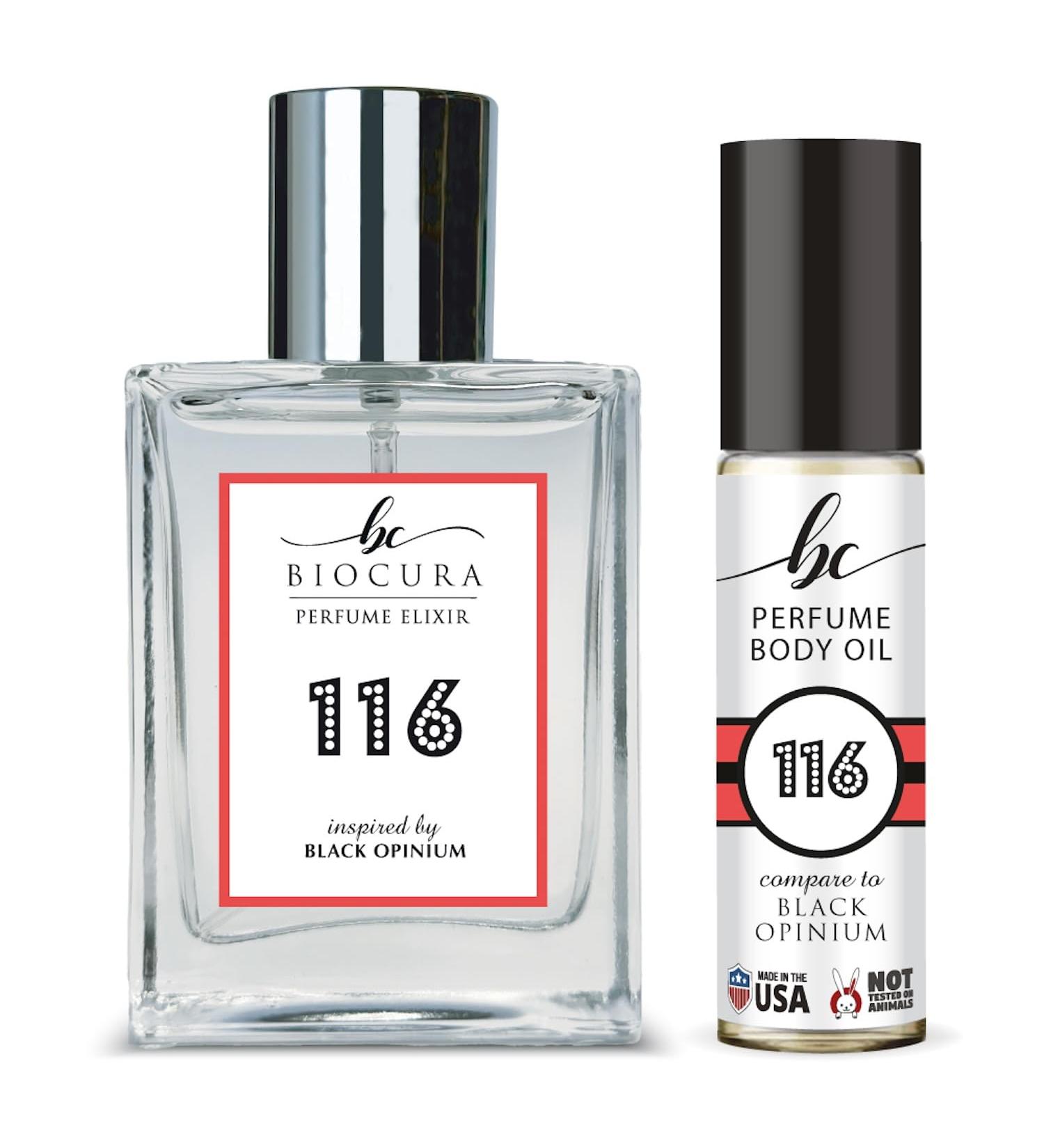 BC Perfume 116 Spray + Body Oil Set Impression of Black Opinium Travel Size Refillable Bottle Long Lasting Blend Sample For Women / 10ml+50ml - Buy Online on GoSupps.com