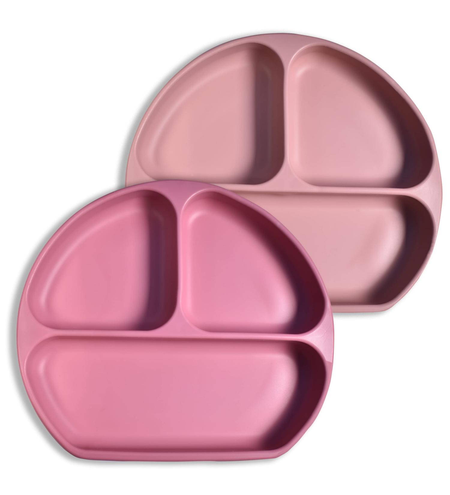 Carrot Story 100% Silicone Suction Baby Toddler Plate 2-Pack - BPA Free, Waterproof, Washable, Microwave/Dishwasher Safe (Sweet) - Buy Online on GoSupps.com