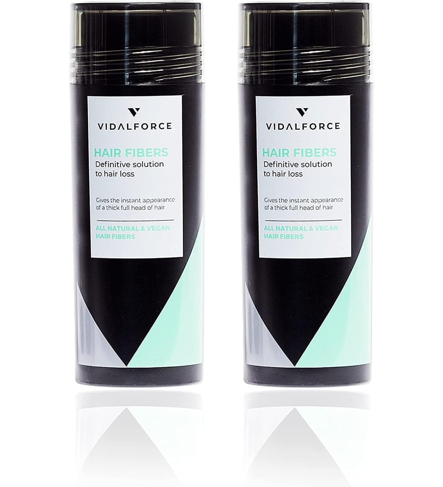 VIDAL FORCE SL VidalForce Mazelnut Brown Hair Fiber 60 g pack of 2 x 30 g 100 vegetable origin undetectable hair makeup vegetable keratin fibers for distributing baldness for - Buy Online on GoSupps.com