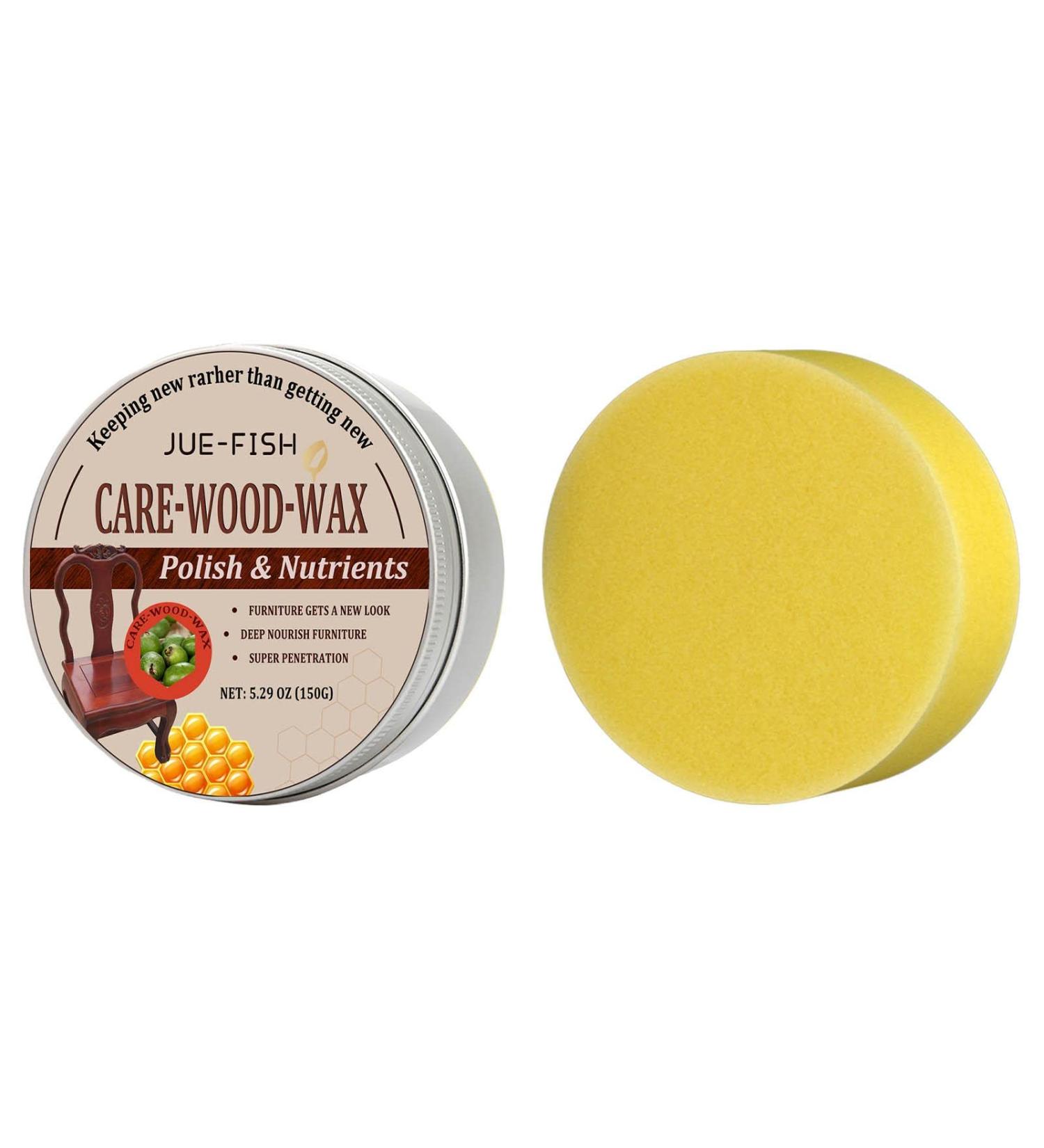 Furniture Wax | Healthy Safe Environmental Wood Cleaner - Wood Cleaner for Floor Tables Chairs Cabinets Restore Shiny Finish Bees Waxing Furniture Polish with Protective 150g+sponge - Buy Online on GoSupps.com