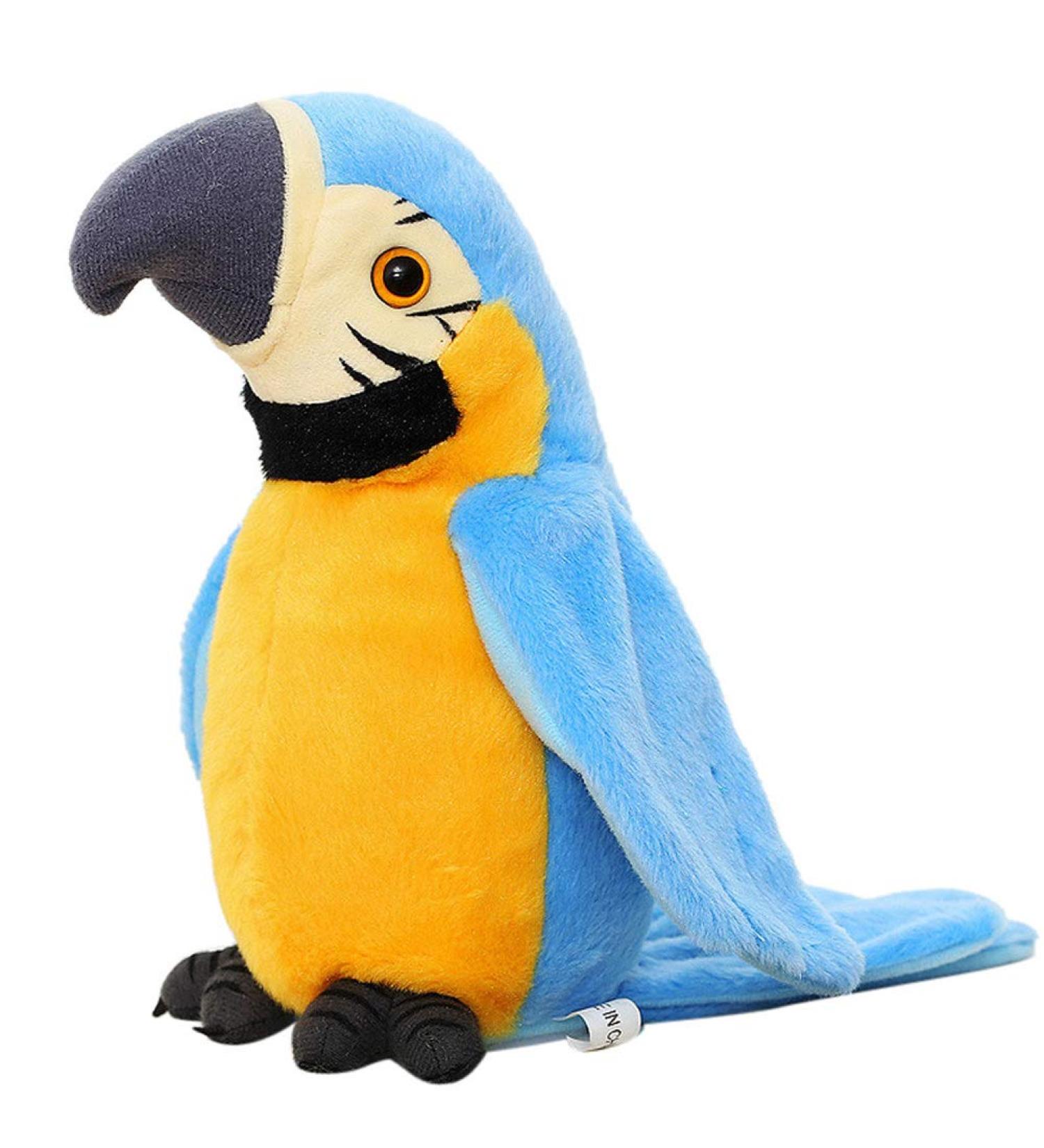 iEasey Cute Talking Parrot Toy - Repeat, Mimicry, Waving Wings - Interactive Electronic Recording Bird Plush Toy - Educational Sensory Toy - Blue - Buy Online on GoSupps.com