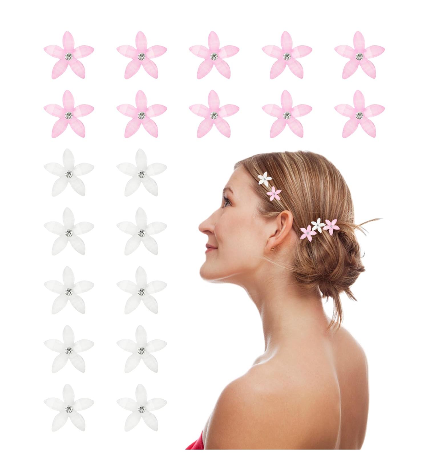 20 Pieces of Small Flower Hair Clips Children's Butterfly Flower Hair Clips Hair Clip Set Mini Clips Braided Hair Headpiece Cute Cartoon Hair Clips - Buy Online on GoSupps.com