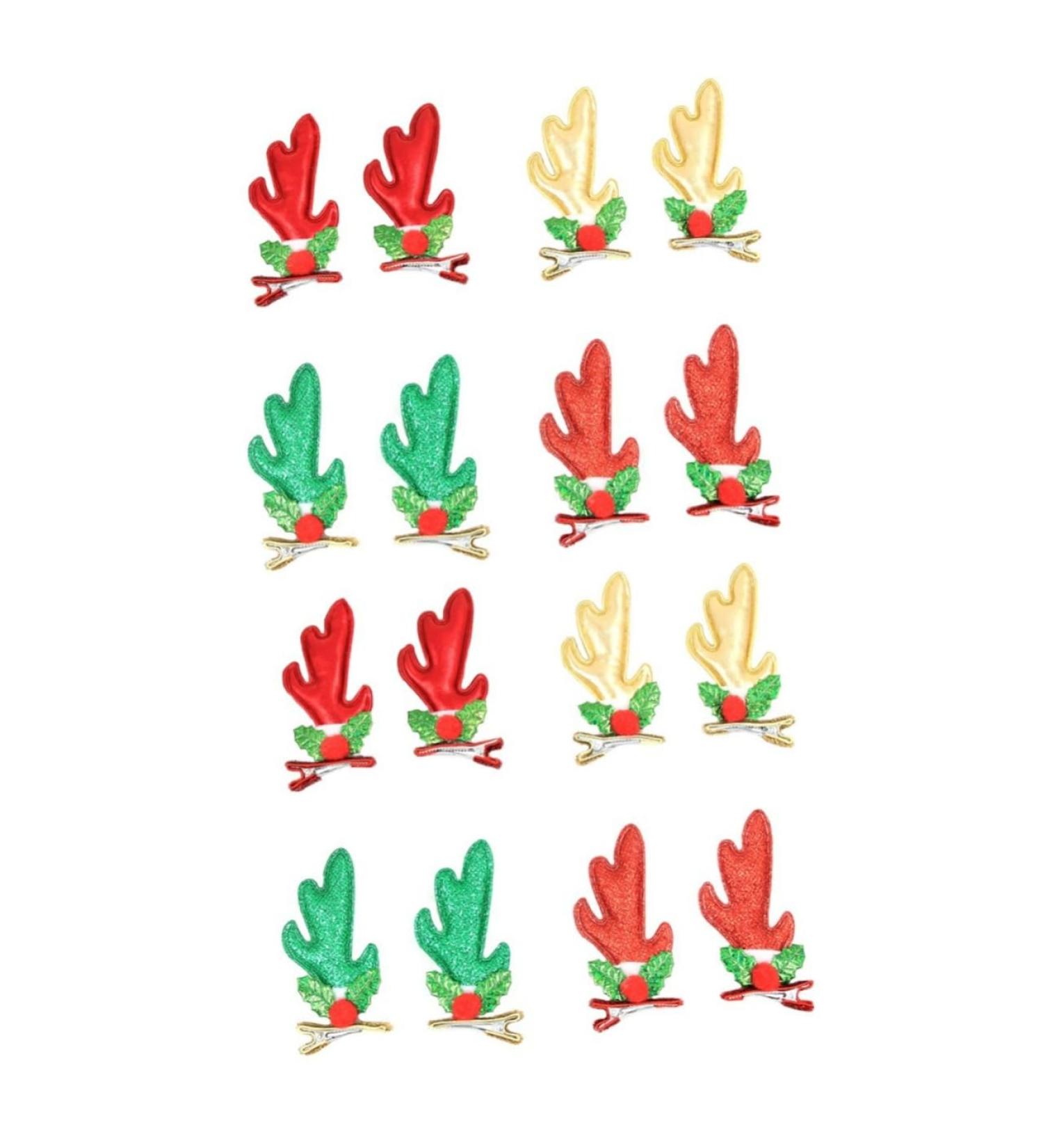 FOMIYES 8 Pairs Hair Jewels for Women Hair Claw Clips for Women Christmas Party Girls Barrettes Hair Barrettes Decor Antler Hair Barrette Child Gold Powder Cloth Antlers Hairpin - Buy Online on GoSupps.com