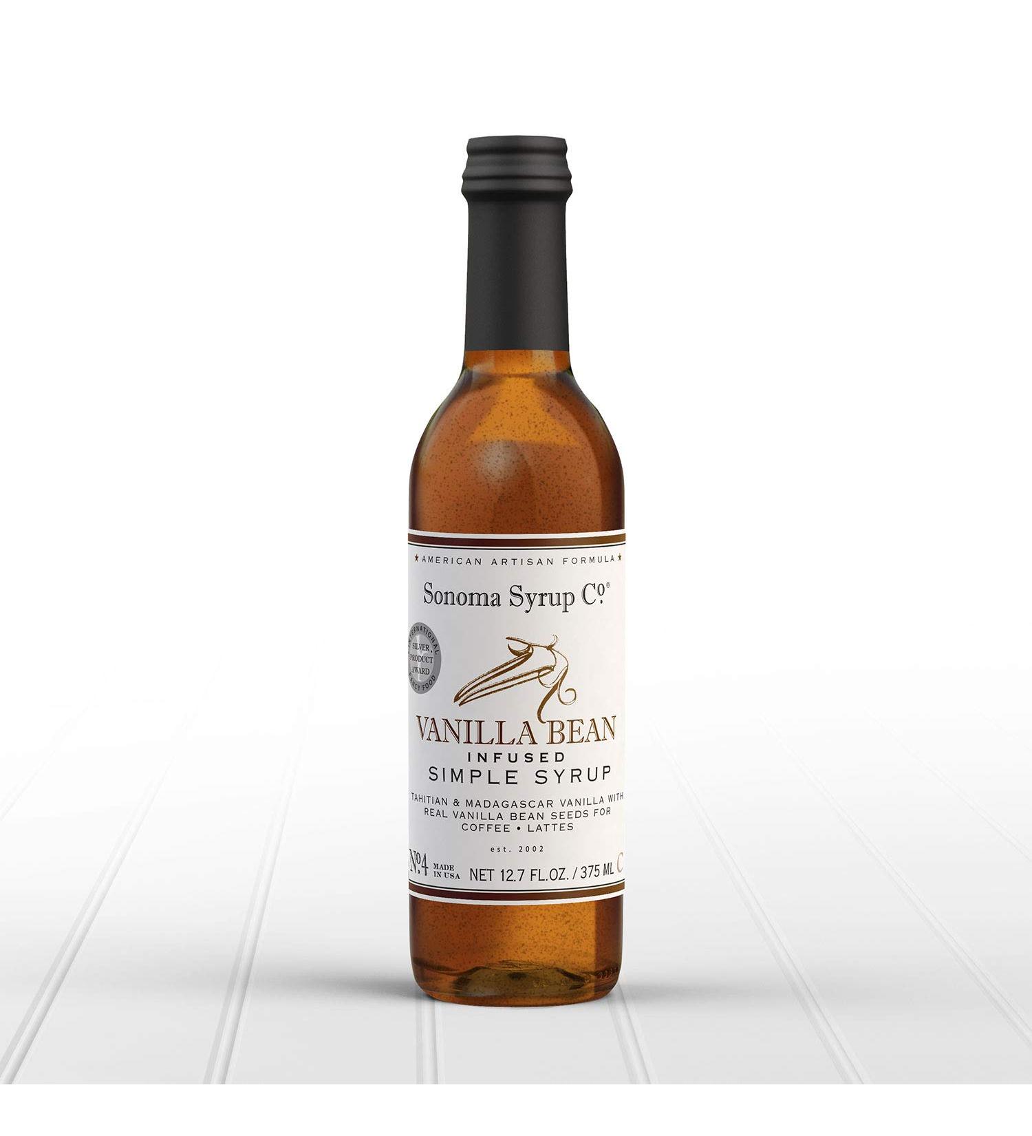 Sonoma Syrup Co Vanilla Bean Simple Syrup 12.7 oz - Perfect for Coffee, Cocktails, & Cooking - Buy Online on GoSupps.com