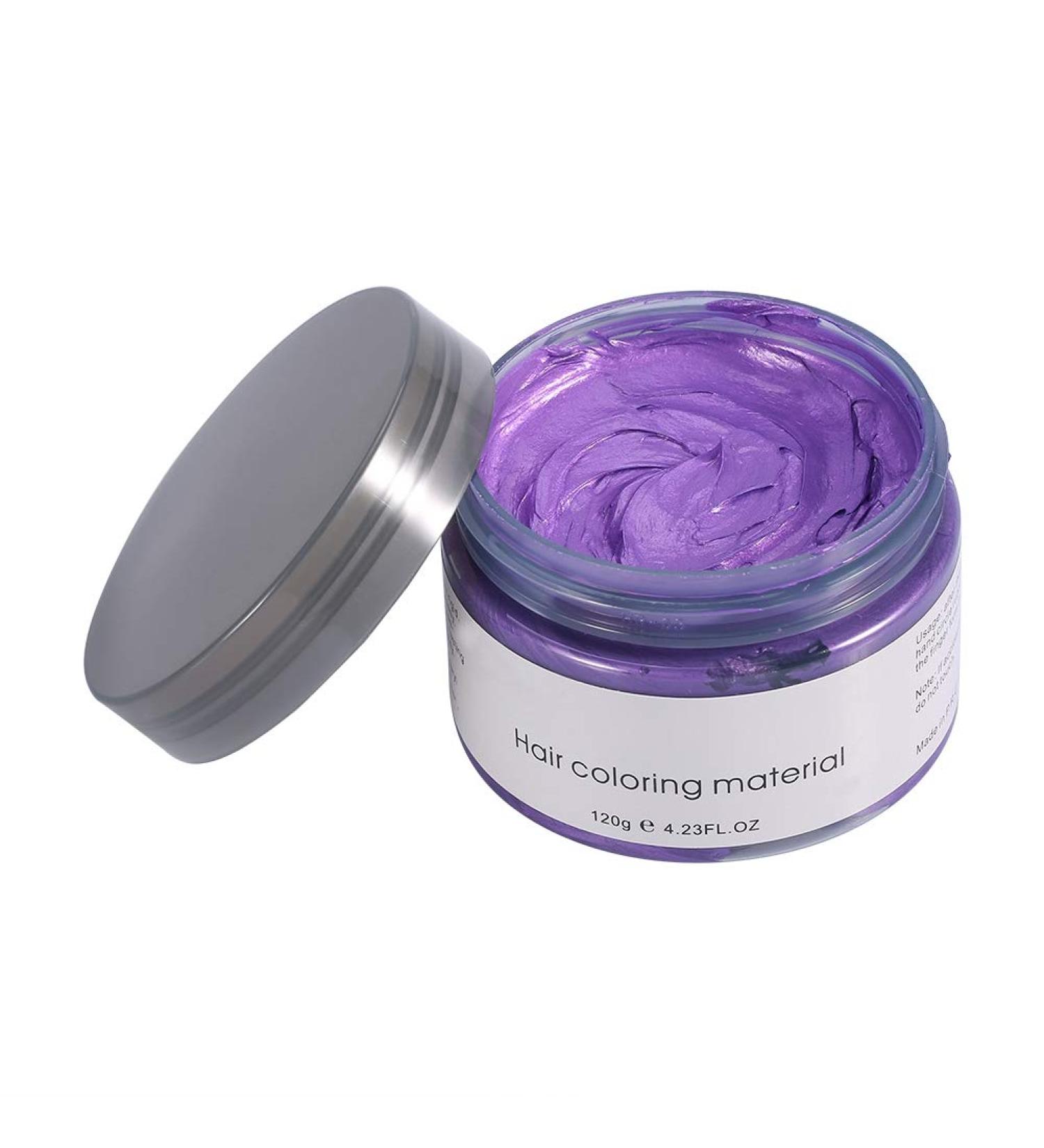 Hair Wax 6 Colors Single Use Hair Coloring Wax Styling Tool No Damage to Hair for Men and Women (Purple) - Buy Online on GoSupps.com
