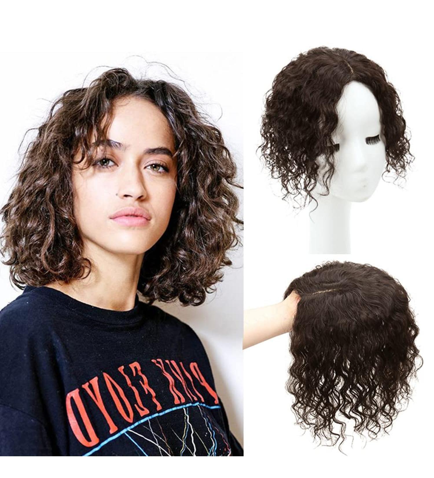 RemeeHi Curly Human Hairpiece - 30cm Dark Brown - Premium Quality Hair Extension for Natural Look - Buy Online on GoSupps.com