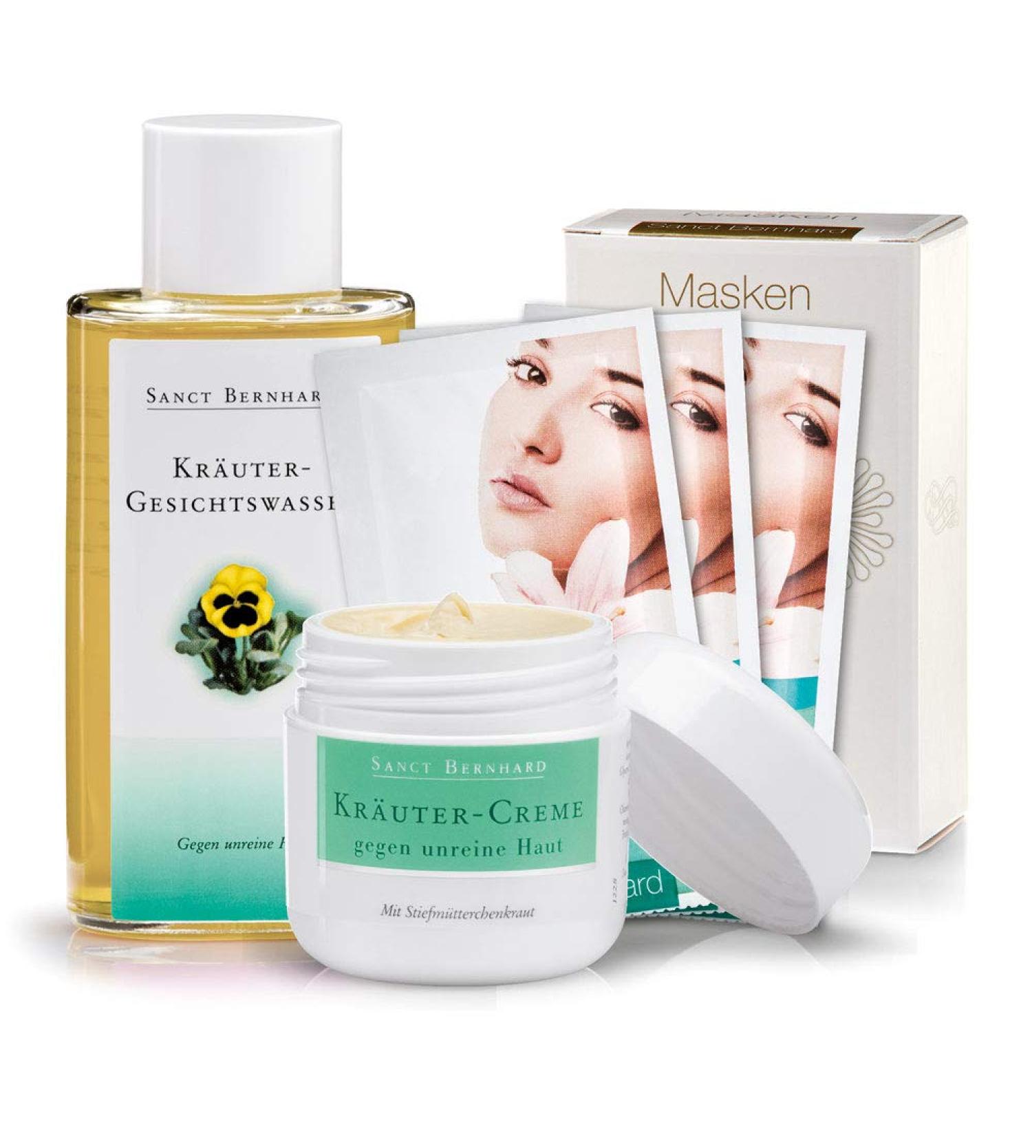 Sanct Bernhard Anti-Acne Set | Herbal Cream Facial Toner & Mask for Clear Skin - Effective Solution for Pimples & Blackheads - Buy Online on GoSupps.com