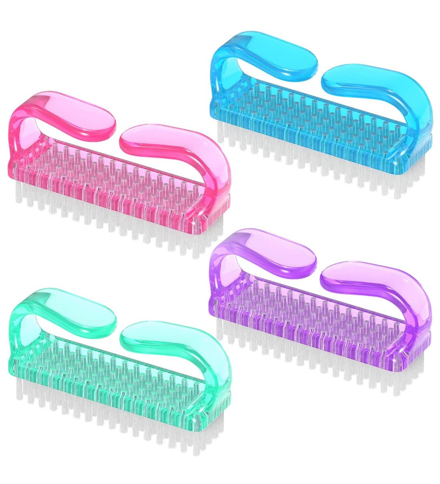 Luliyldj 4-Piece Nail Brushes Set | Cleaning Tools with Handles for Nails and Hands | Effective Nail Cleaning Brushes - Buy Online on GoSupps.com