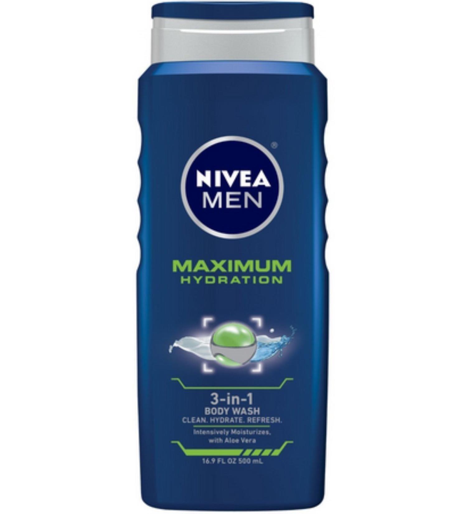 Nivea 3n1 Bdy Wsh Hydra M Size 16.9z Nivea Men'S Maximum Hydration 3n1 Body Wash 16.9z