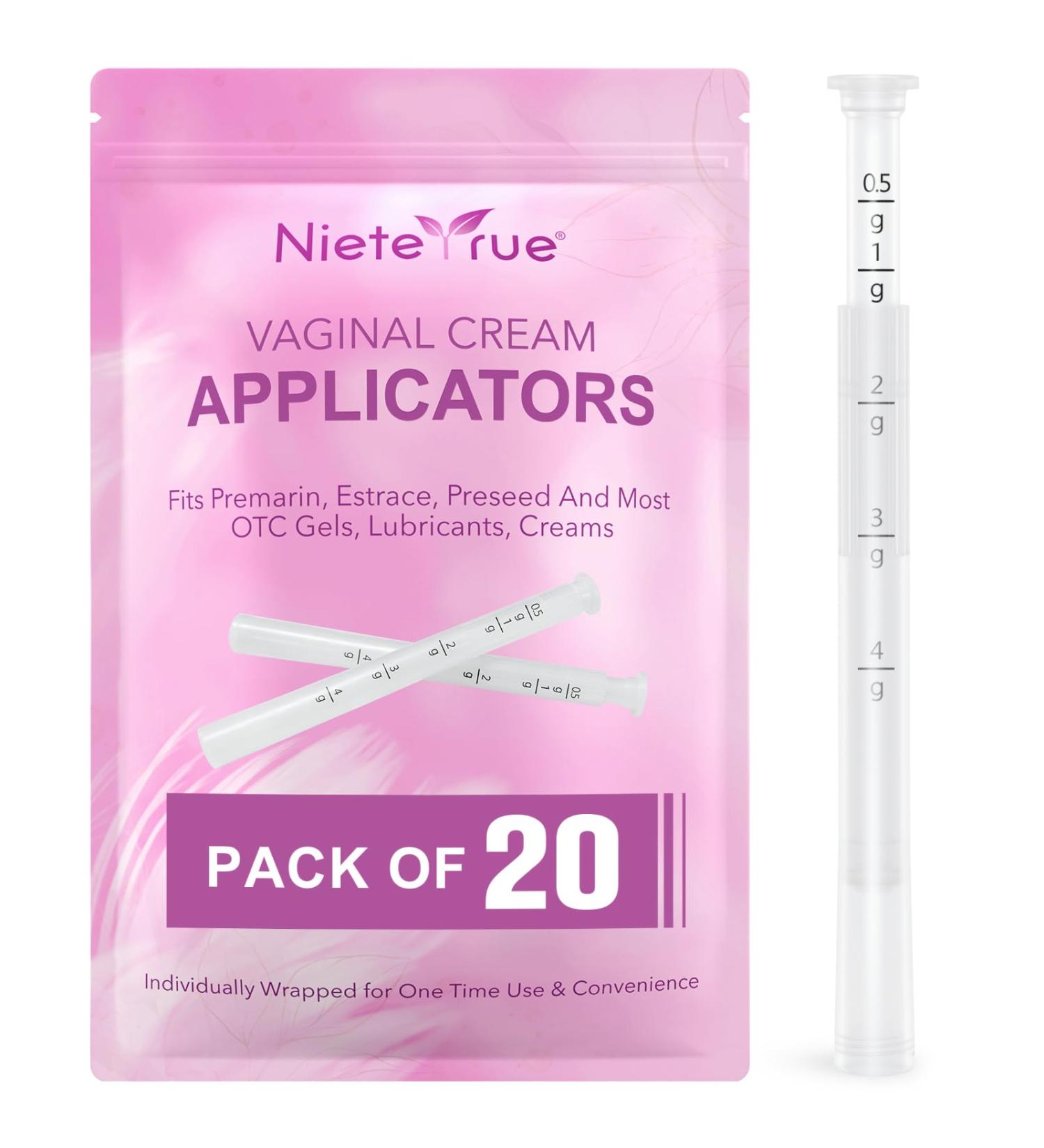 Buy Updated Disposable Vaginal Cream Applicators | 20 Individually Wrapped Hygienic Dosage Applicators for Lubricants & Creams | Feminine Care Essentials - Buy Online on GoSupps.com