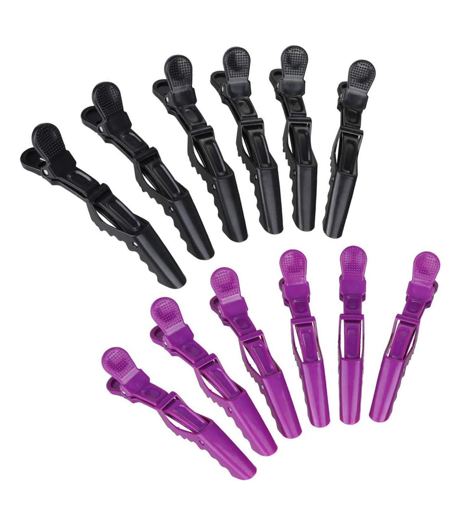 Xrten 12-Piece Hair Clips Set - Professional Hairdresser Sectioning Clips - Durable Plastic Combi-Clip Hair Accessories for Easy Styling - Buy Online on GoSupps.com
