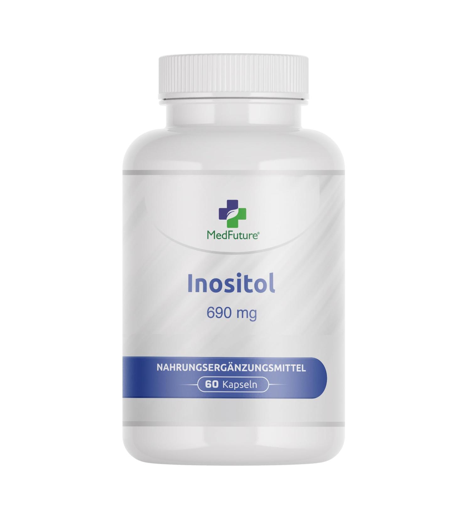 Inositol Capsules 690 mg - 60 High-Dose Vitamin B8 Capsules for Optimal Health - International Shipping Available - Buy Online on GoSupps.com