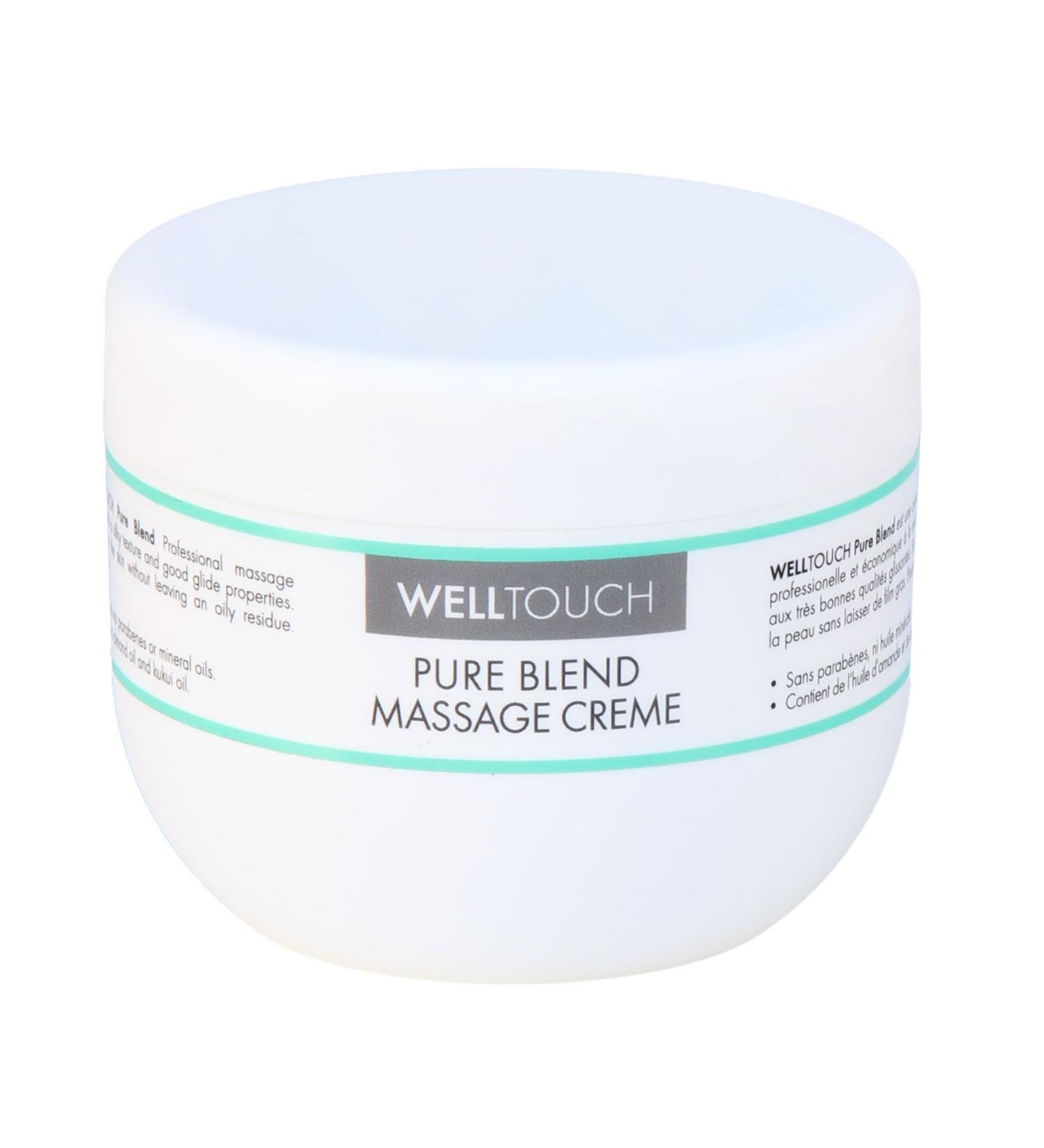 WellTouch Pure Blend Cr me de Massage professionelle Contient Huile d Amande et de bancoulier (kukui). Texture Soyeuse et tr s Bonnes qualit s glissantes (300 ML) - Buy Online on GoSupps.com