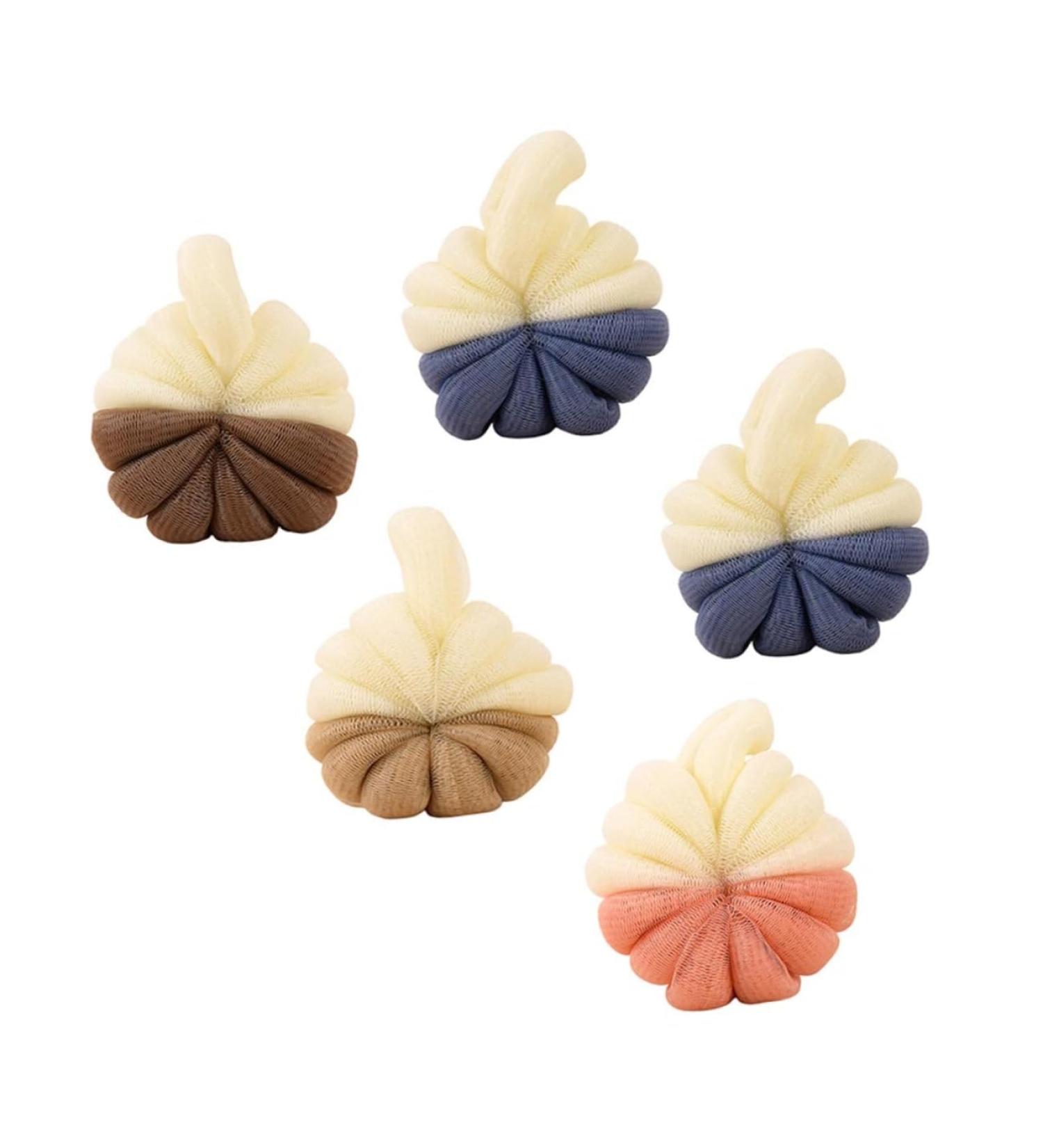 5pcs Bath Ball Set - Flower Shower Balls for Foaming Bathing & Body Washing - Essential Bathroom Supplies - Buy Online on GoSupps.com