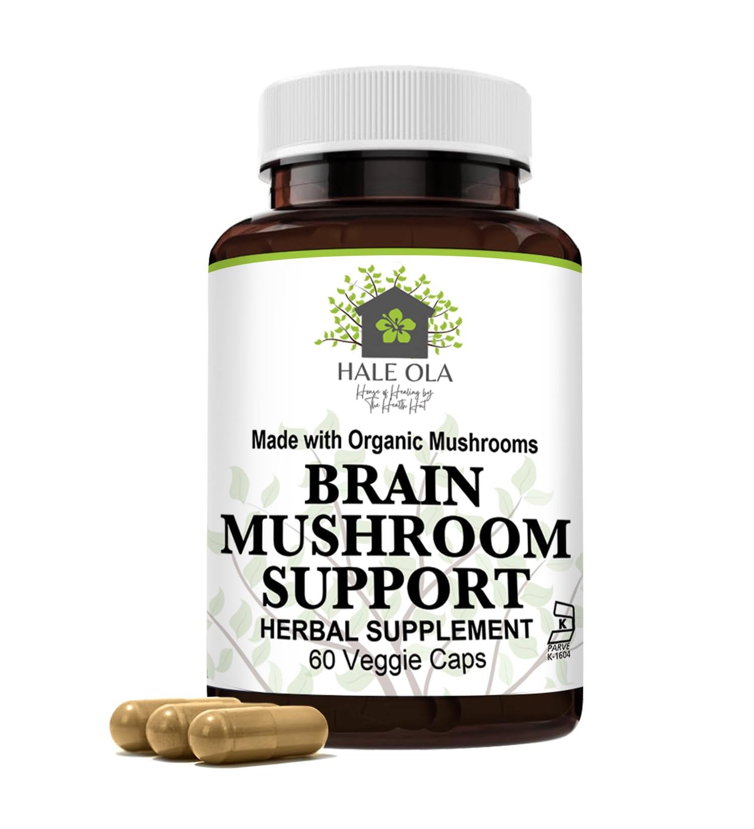 Brain Mushroom Support Non-GMO & Kosher Certified Supplement with Potent Mushroom Blend for Enhanced Mental Clarity Energy Focus Memory Function & Cognitive Health - Buy Online on GoSupps.com